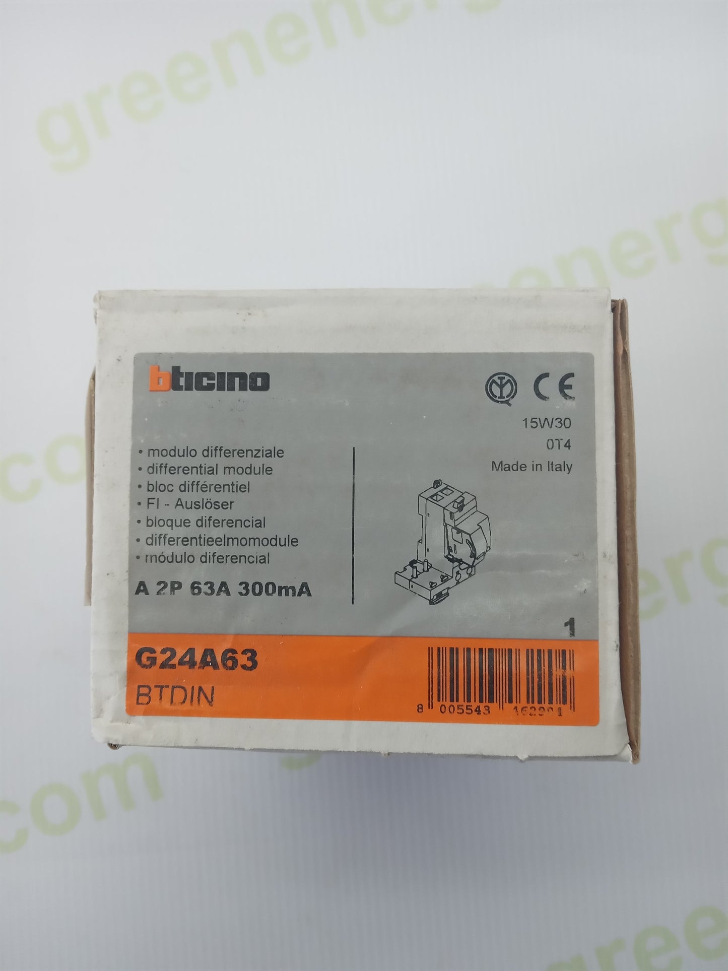BTicino G24A63 Residual Current Module 2P 63A 300mA Type A DIN