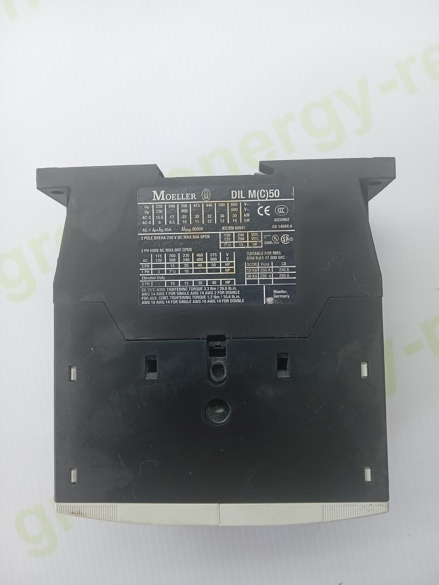 Moeller DIL M(C)50 3-Pole Contactor 65A Industrial Motor Contactor