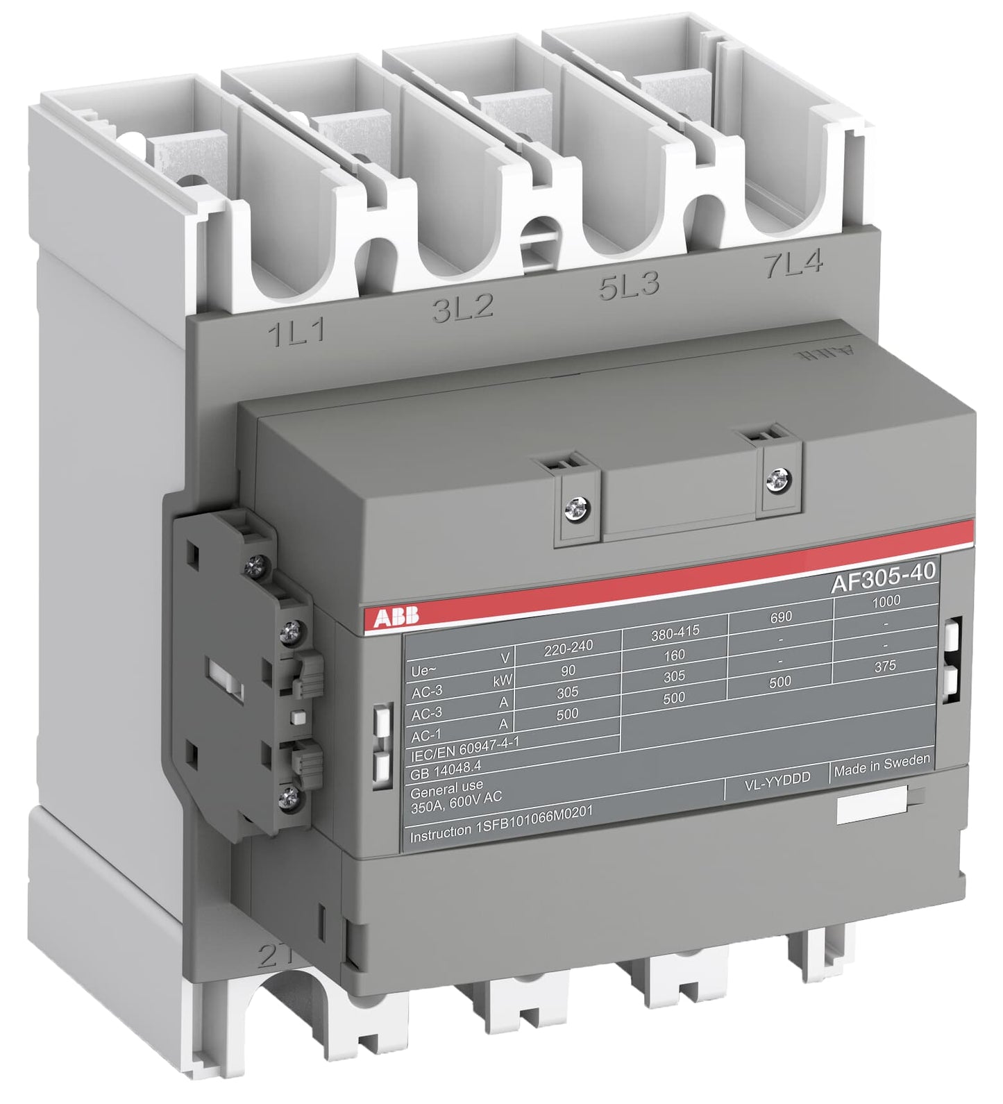 ABB SPA - ABBAF370401113 AF370-40-11-13 CONT 4P 525A 100-250VC/DC