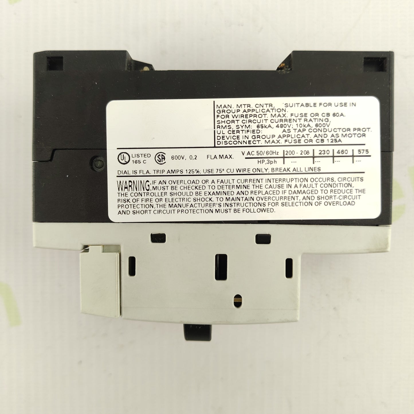 Siemens SIRIUS 3RV1011-0BA10 Motor Protection Circuit Breaker | 0.63–1 A | Class 10 | 3-Phase | Original Siemens