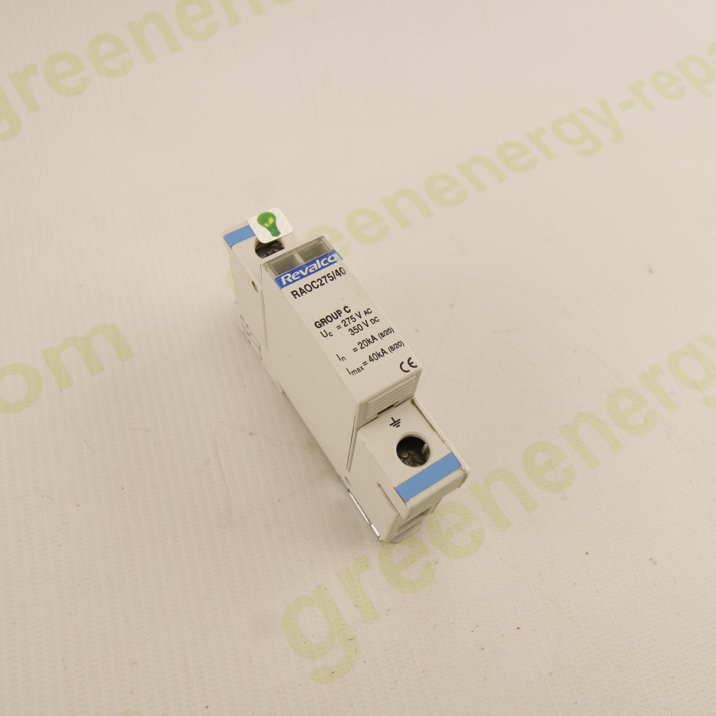 Revalco RAOC275/40 | Type 2 SPD | 275V AC / 350V DC | 40kA Max | Single Pole
