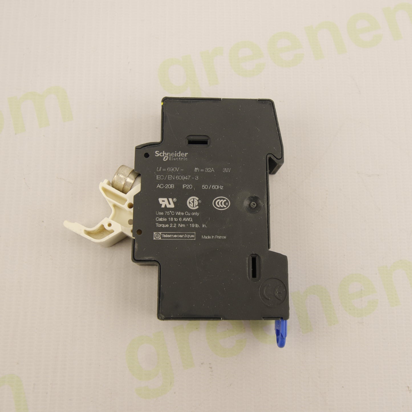 Schneider Electric DF101 – 1P Fuse Holder for 10×38 mm Fuses | 32A | 690V AC |