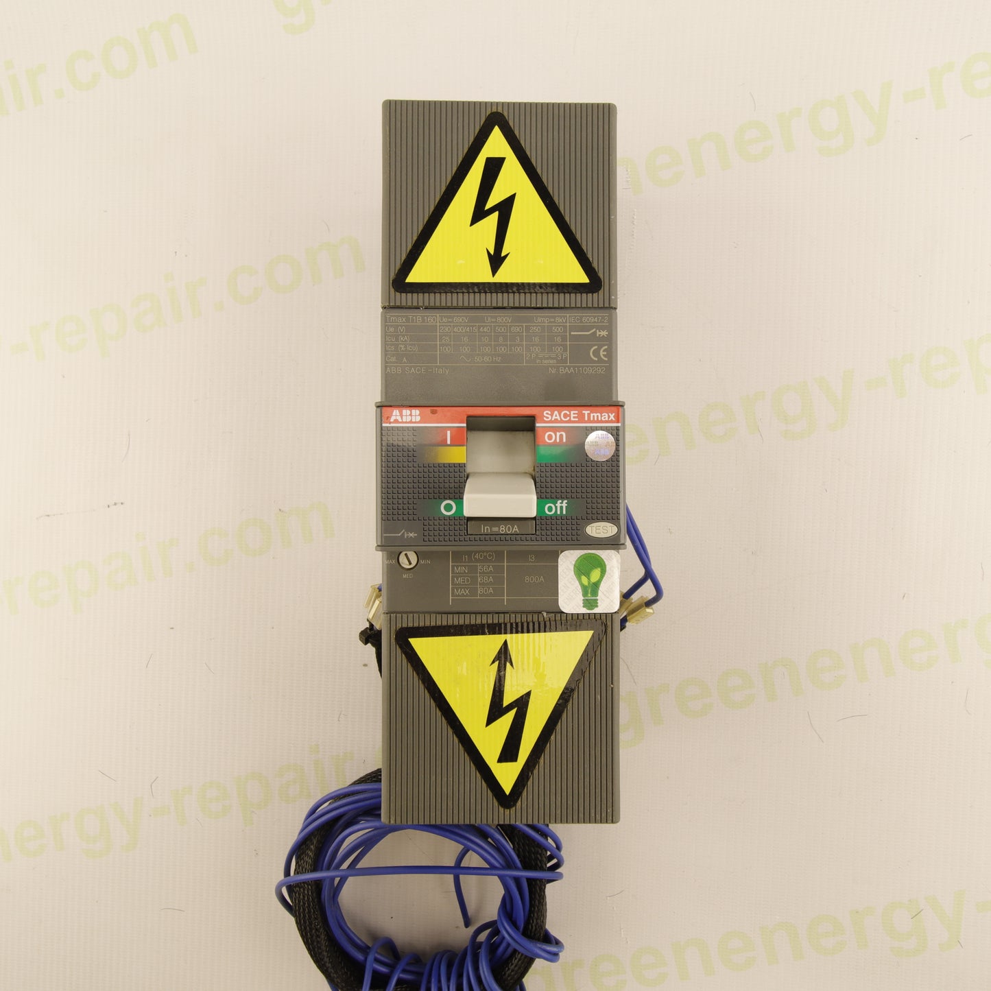 ABB SACE Tmax T1B 160 – Circuit Breaker | 80 A | 3-Pole | 690 V AC | Thermal-Magnetic Protection