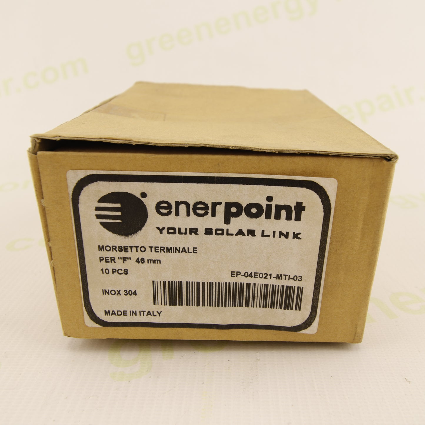 Enerpoint End Clamp F 46 mm for Photovoltaic Modules – AISI 304 Stainless Steel – Solar Panel Mounting Clamp – Box of 10 pcs