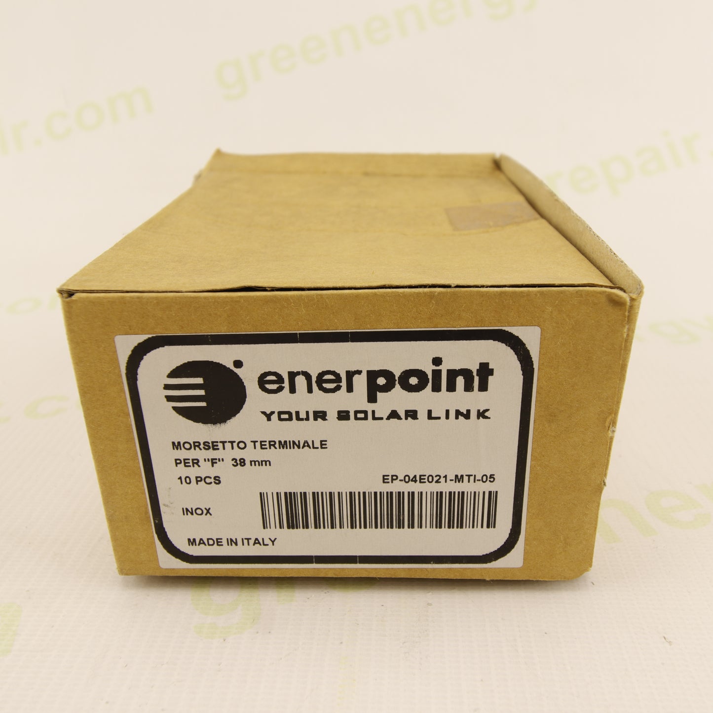Enerpoint End Clamp F38 mm for Photovoltaic Modules – Stainless Steel Solar Panel Mounting Clamp – Box of 10 pcs