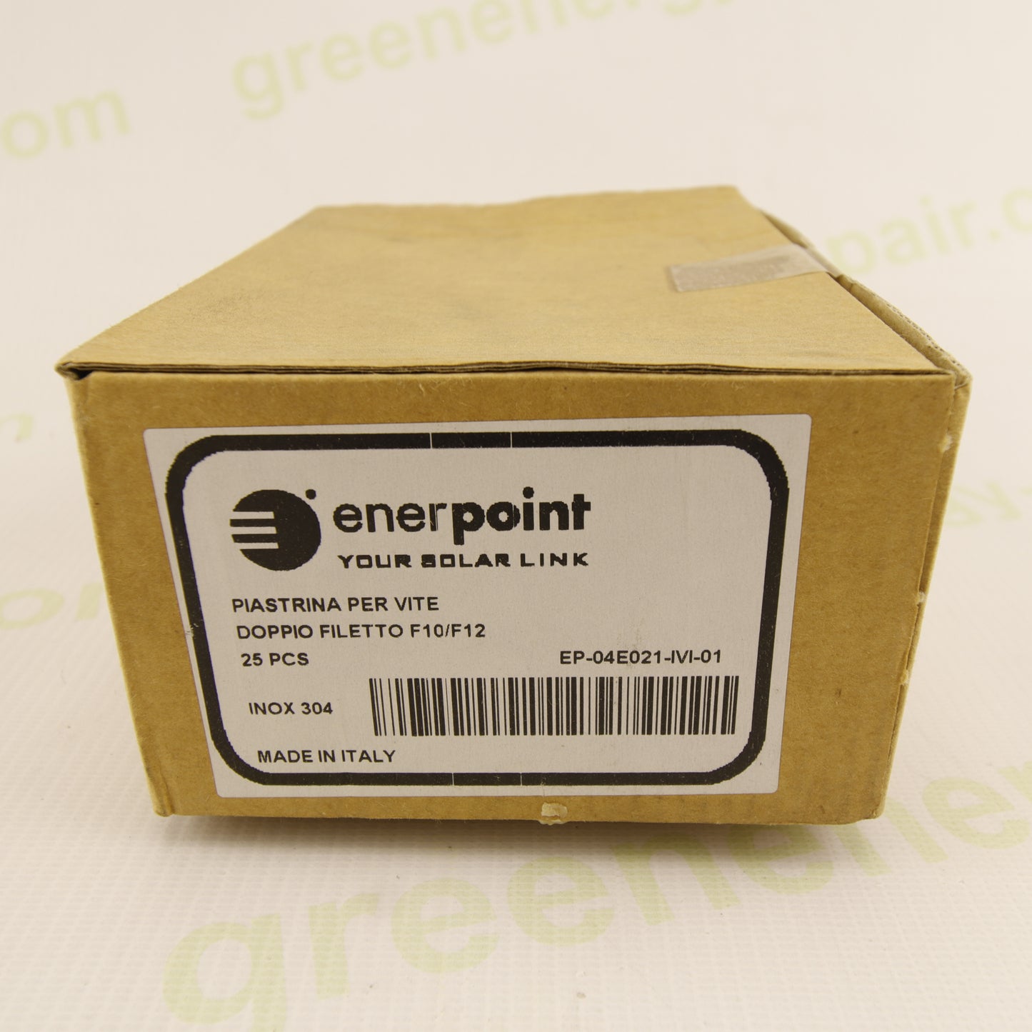 Enerpoint AISI 304 Stainless Steel Mounting Plate for F10/F12 Double Thread Screws – Photovoltaic Mounting Bracket Plate – Box of 25 pcs