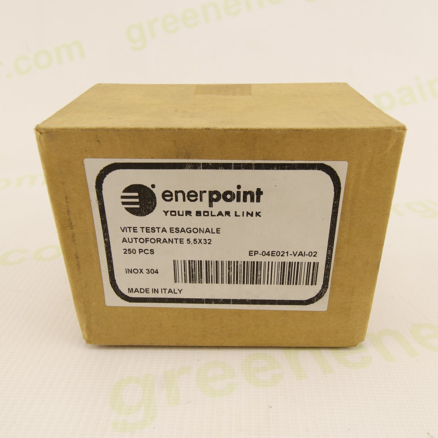Enerpoint Self-Drilling Hex Head Screw 5.5 x 32 mm – AISI 304 Stainless Steel – Photovoltaic Mounting Fastener – Box of 250 pcs