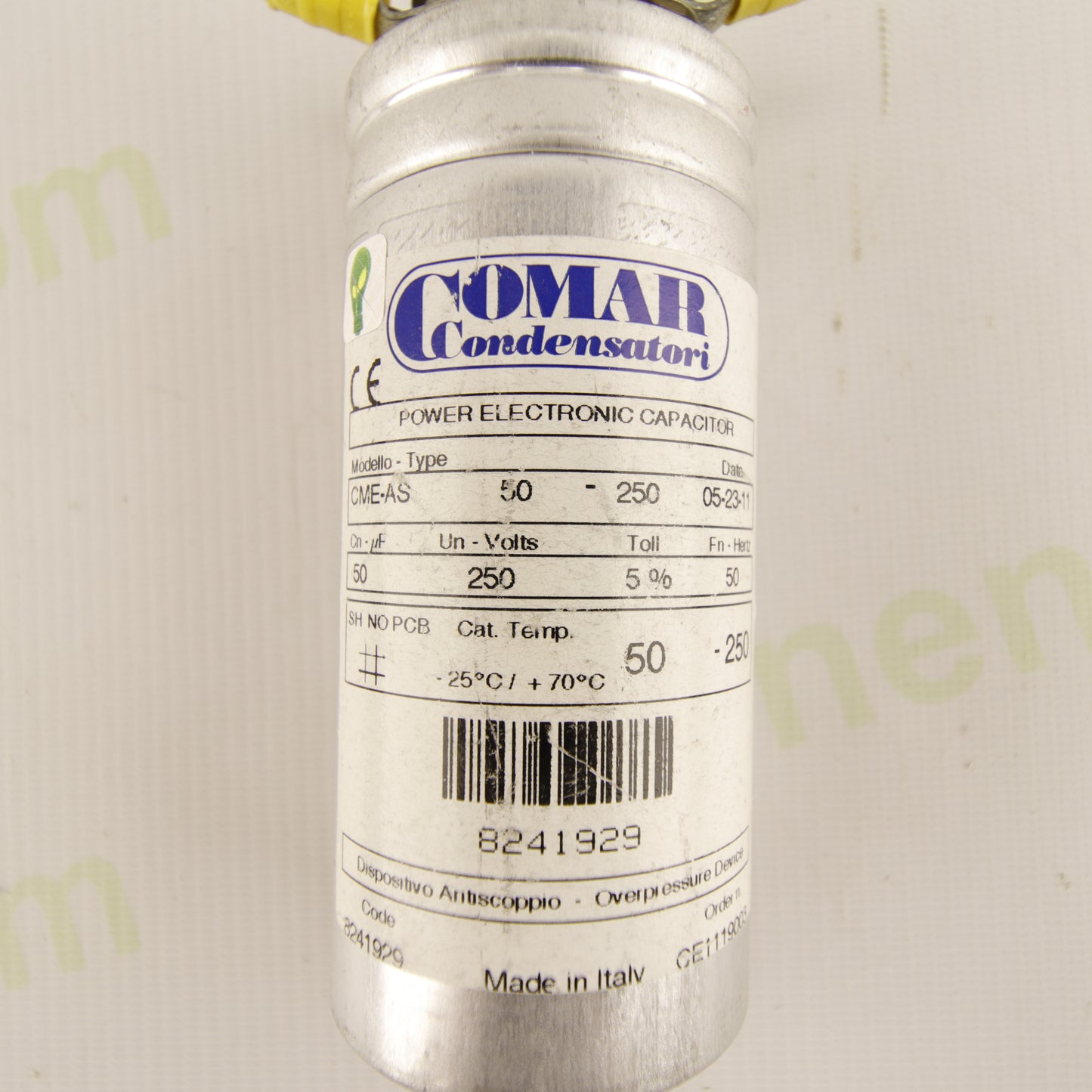 COMAR CME-AS 50-250 – 50 µF 250 V AC – Power Electronics – Cod. 8241929