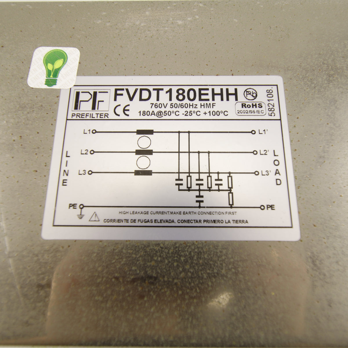 FVDT180EHH | 3-Phase EMC Filter | 180 A | 760 V