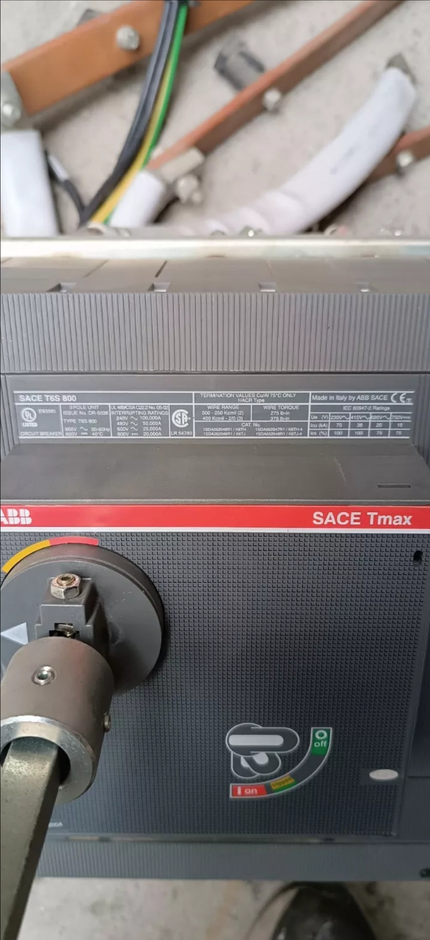 800A 690V 50-60Hz SACE T6S 800 Tmax FV Модулен превключвател ABB AURORA CENTER