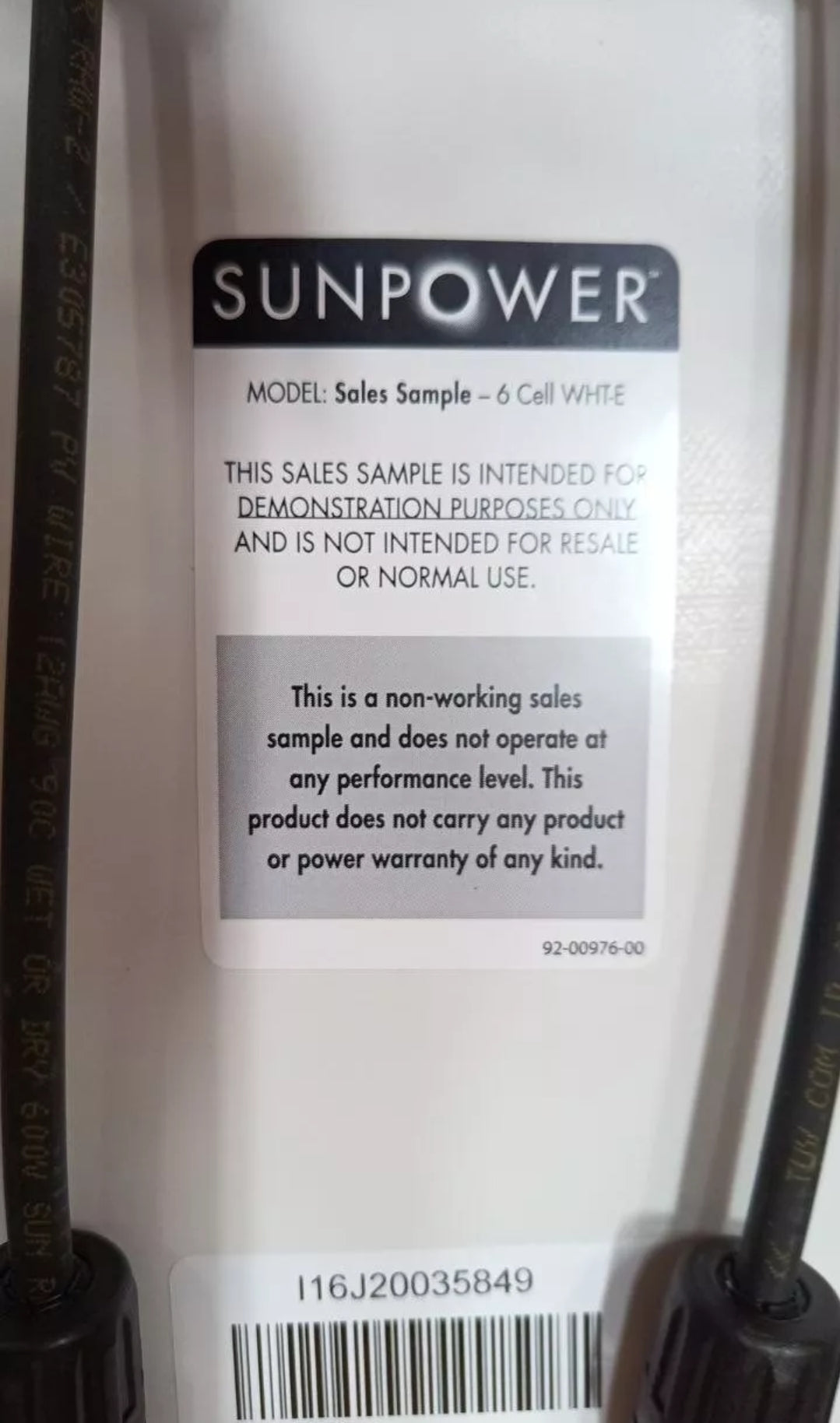 СОЛАРЕН ПАНЕЛ MINI SUNPOWER по-интелигентен слънчев ПРОДАЖБА ПРОБА - 6 CELL WHT-E