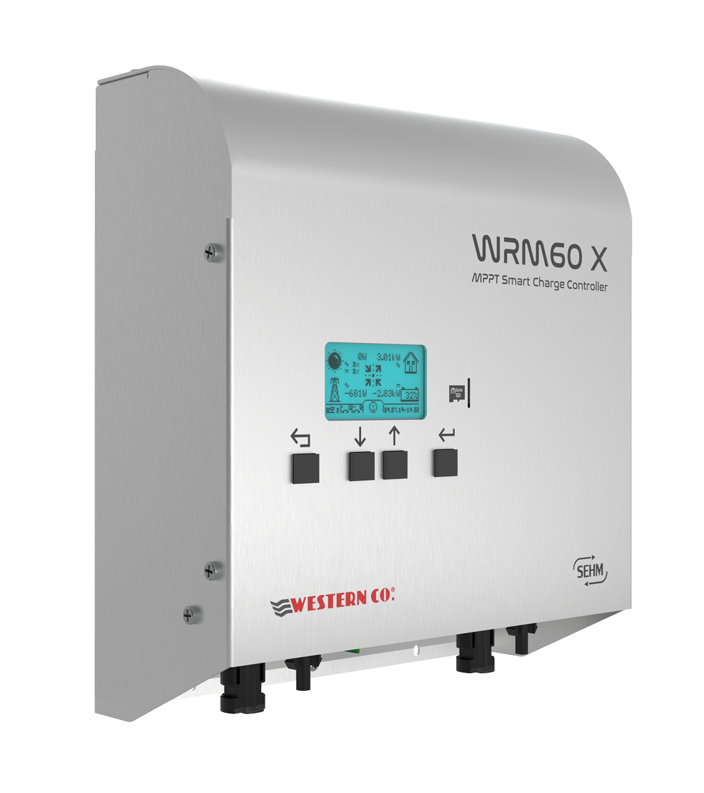 Western CO WRM60 X PRO Series | 60A MPPT Charge Controllers | 24/48V | 2 MPPT Inputs | Master & Slave Configuration | 5-Year Warranty