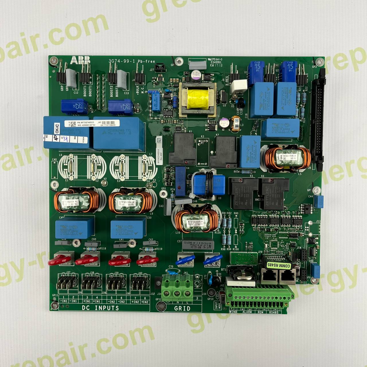 ABB Aurora Relay + Filter Board | PN: 3G74-99-1 Pb-Free | For 3.0kW Inverters | Fixes Errors E013, E019, E023, E031, Riso Low | Refurbished