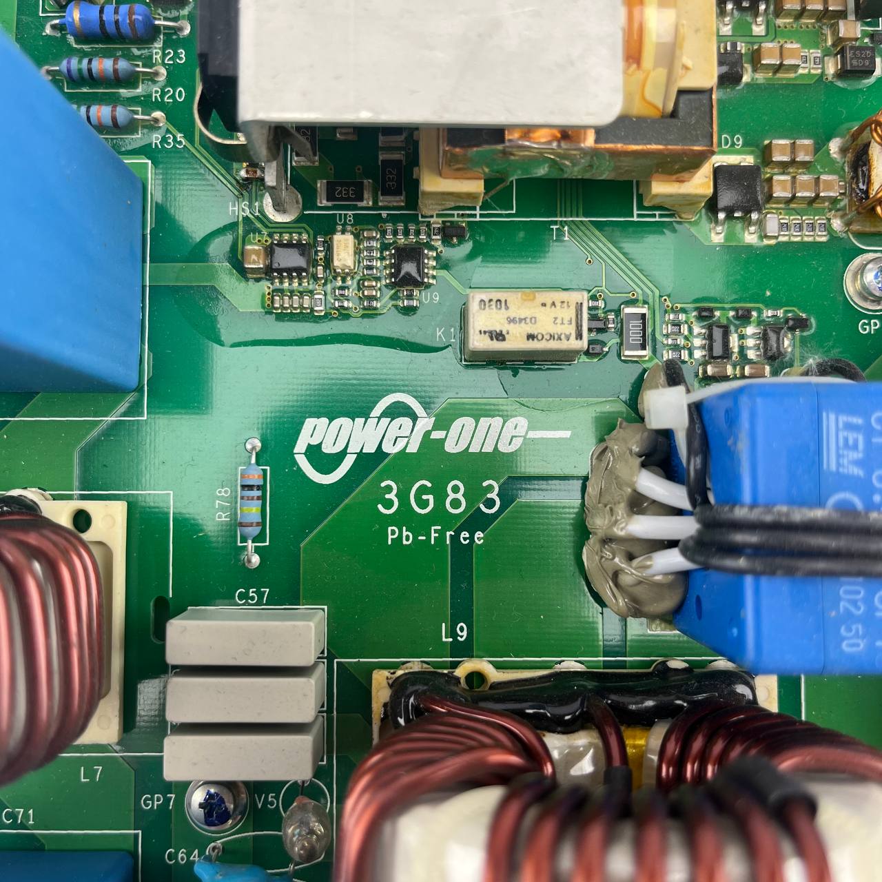 ABB / Power-One Filter & Relay Board | PN: 3G83 Pb-Free | For Inverters up to 10.0kW & 12.5kW | Refurbished | Fixes E013–E032, W003