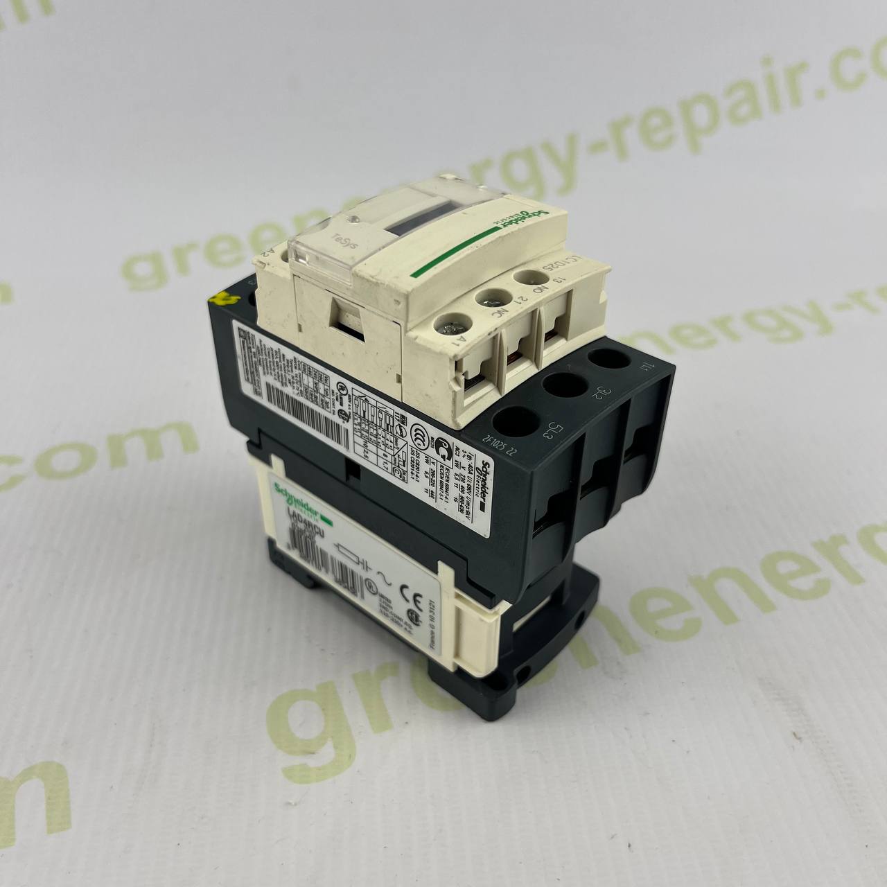 Schneider Electric LC1D25 Contactor + LAD4RCU Coil | 40A AC-3 | 110–250V AC | TeSys D Series | Used – Excellent Condition