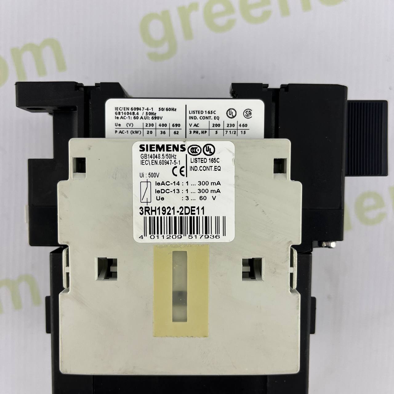 Siemens 3RT1336-1AU00 Contactor + 3RH1921-2DE11 Auxiliary Relay | 3P 110A | AC-1/AC-3 | Used | Made in Germany