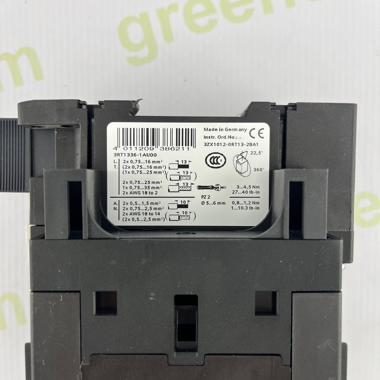 Siemens 3RT1336-1AU00 Contactor + 3RH1921-2DE11 Auxiliary Relay | 3P 110A | AC-1/AC-3 | Used | Made in Germany