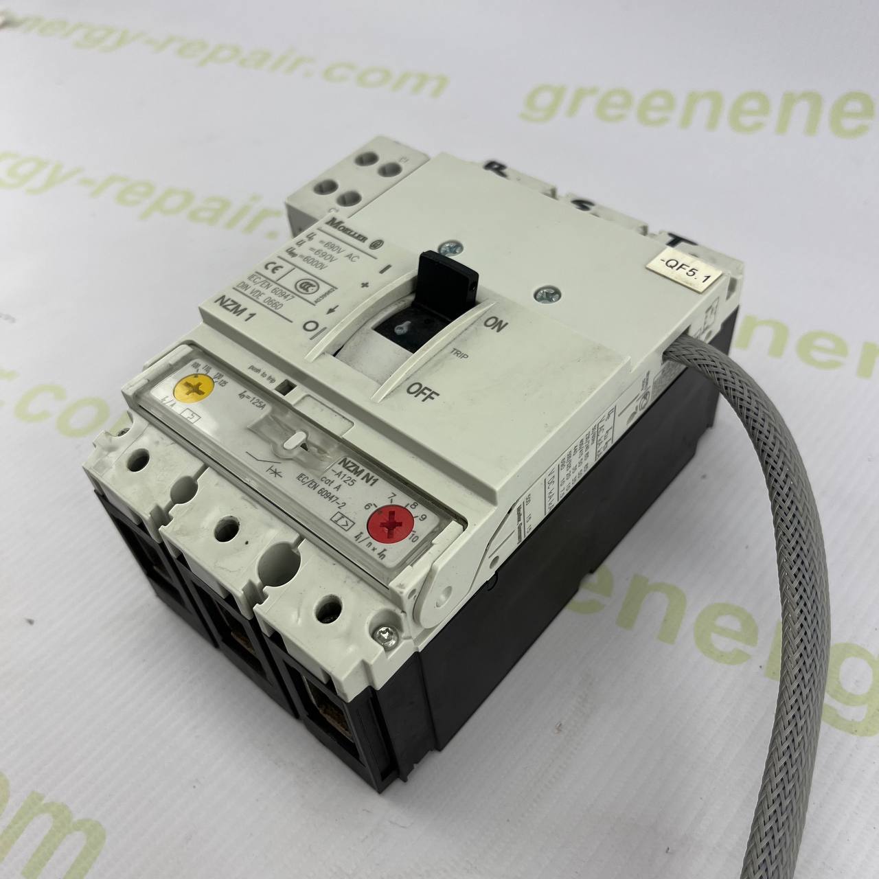 Moeller NZM1-A125 MCCB | Adjustable Trip Unit | 125A | 690V AC/DC | Cat A | IEC 60947 | Made in Germany | Used
