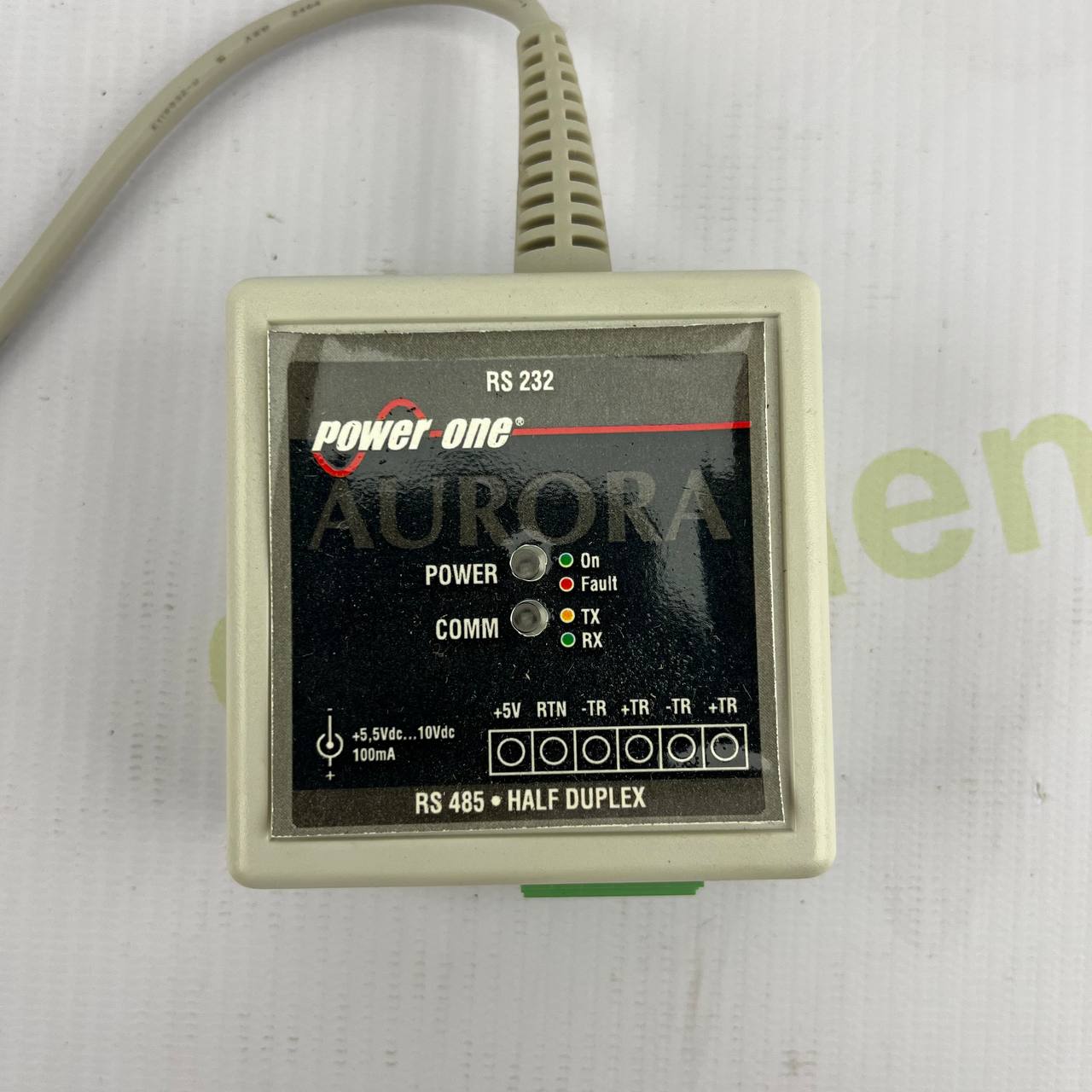 Power-One Aurora RS232/RS485 Interface Module | 3E55.00.100 | Half-Duplex Communication | Includes Cable & Power Adapter | 5.5–10V DC | For Inverter Monitoring Systems