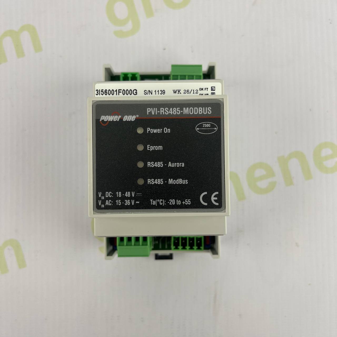 Power-One PVI-RS485-MODBUS Central Interface Module | RS485 ModBus Data Integration | Part No. 3I56001F000G | Includes ABB TS16/24 Power Supply & Cables | 18–48V DC / 15–36V AC