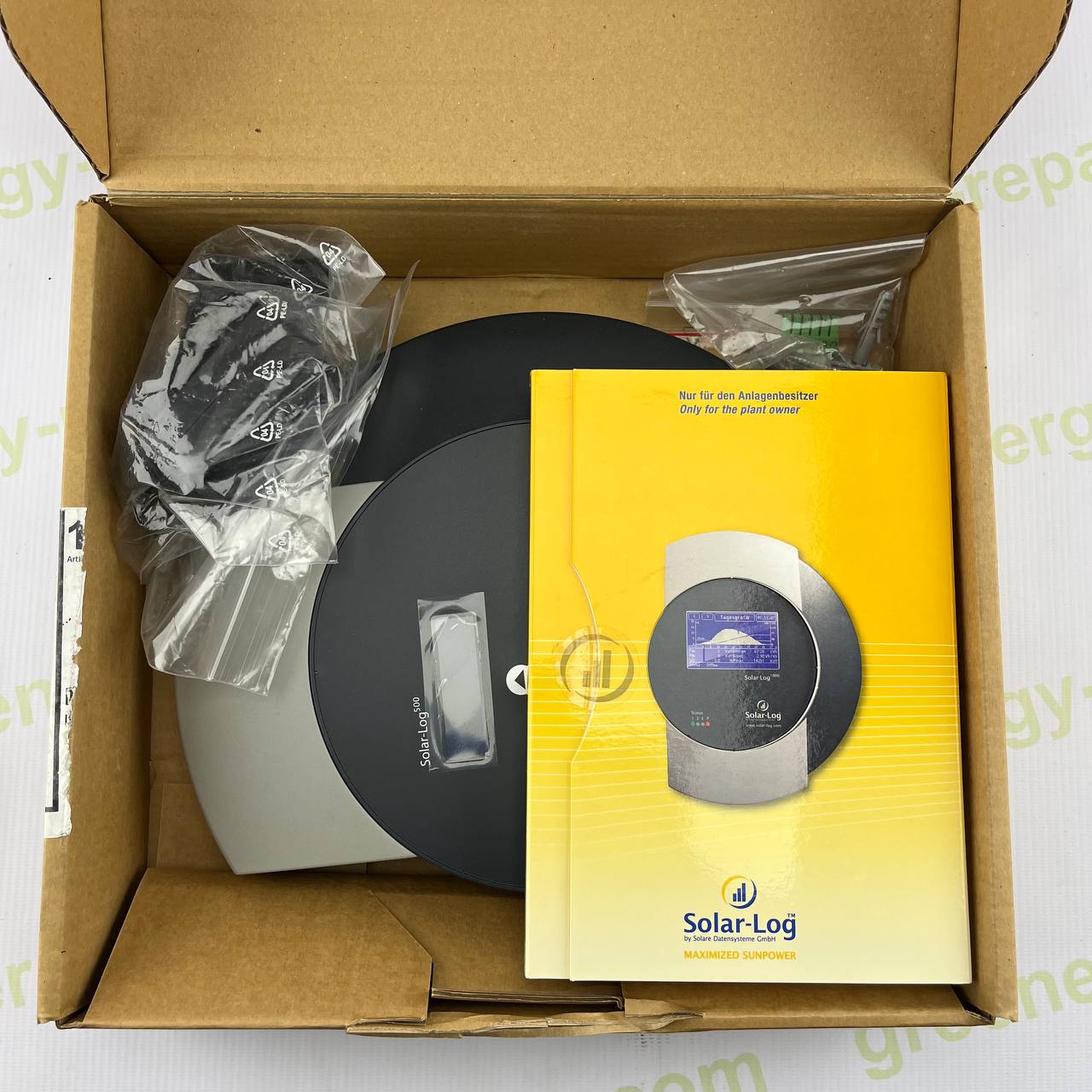 Solar-Log 500 Data Logger | Universal PV Monitoring Device | Ethernet Connectivity | Art. No. 210501 (KI10475) | Display & Control Panel | Includes Accessories