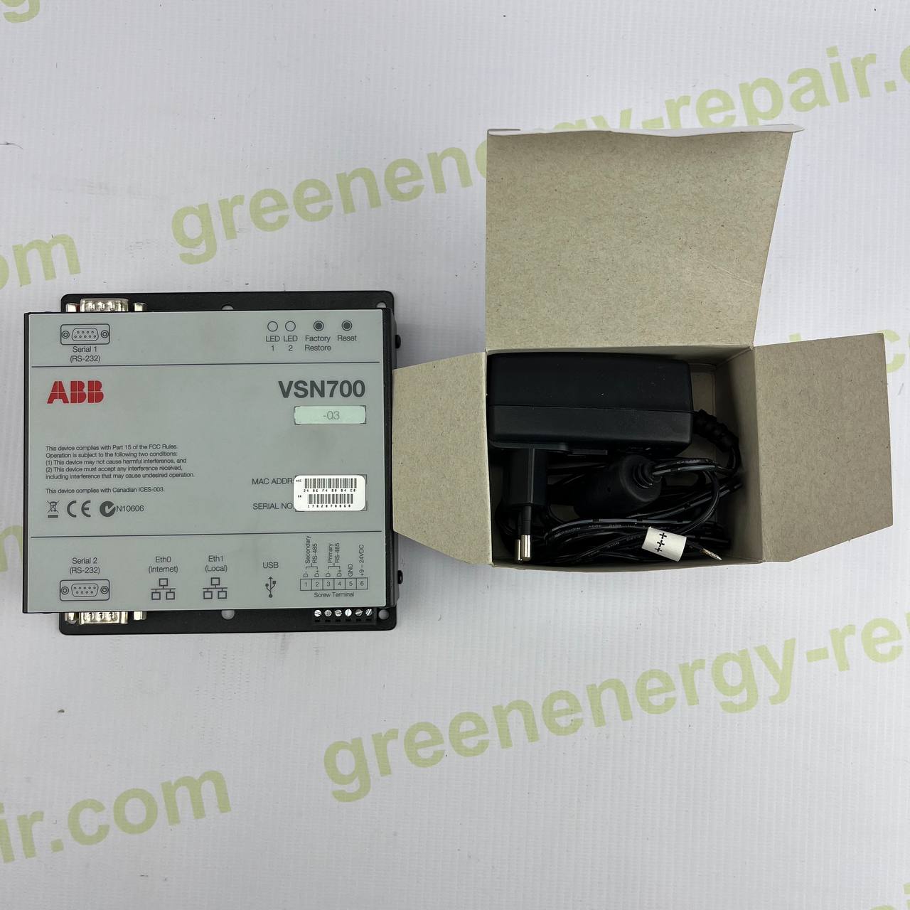 ABB VSN700-05-E0 Aurora Vision Controller | Smart PV Monitoring Gateway | Dual RS-232, Dual Ethernet, USB | 100–240V AC | Industrial-Grade Solar Data Logger