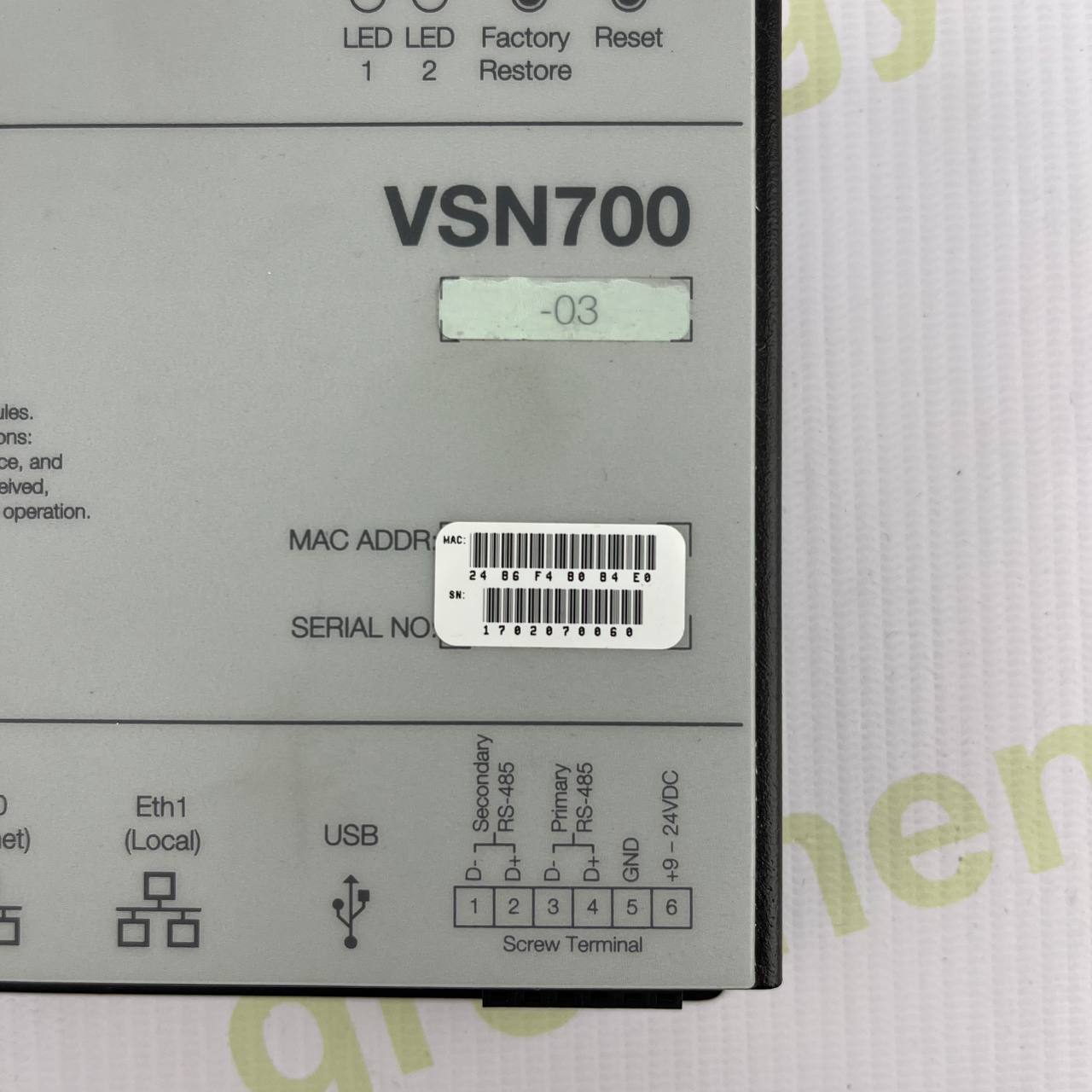 ABB VSN700-05-E0 Aurora Vision Controller | Smart PV Monitoring Gateway | Dual RS-232, Dual Ethernet, USB | 100–240V AC | Industrial-Grade Solar Data Logger
