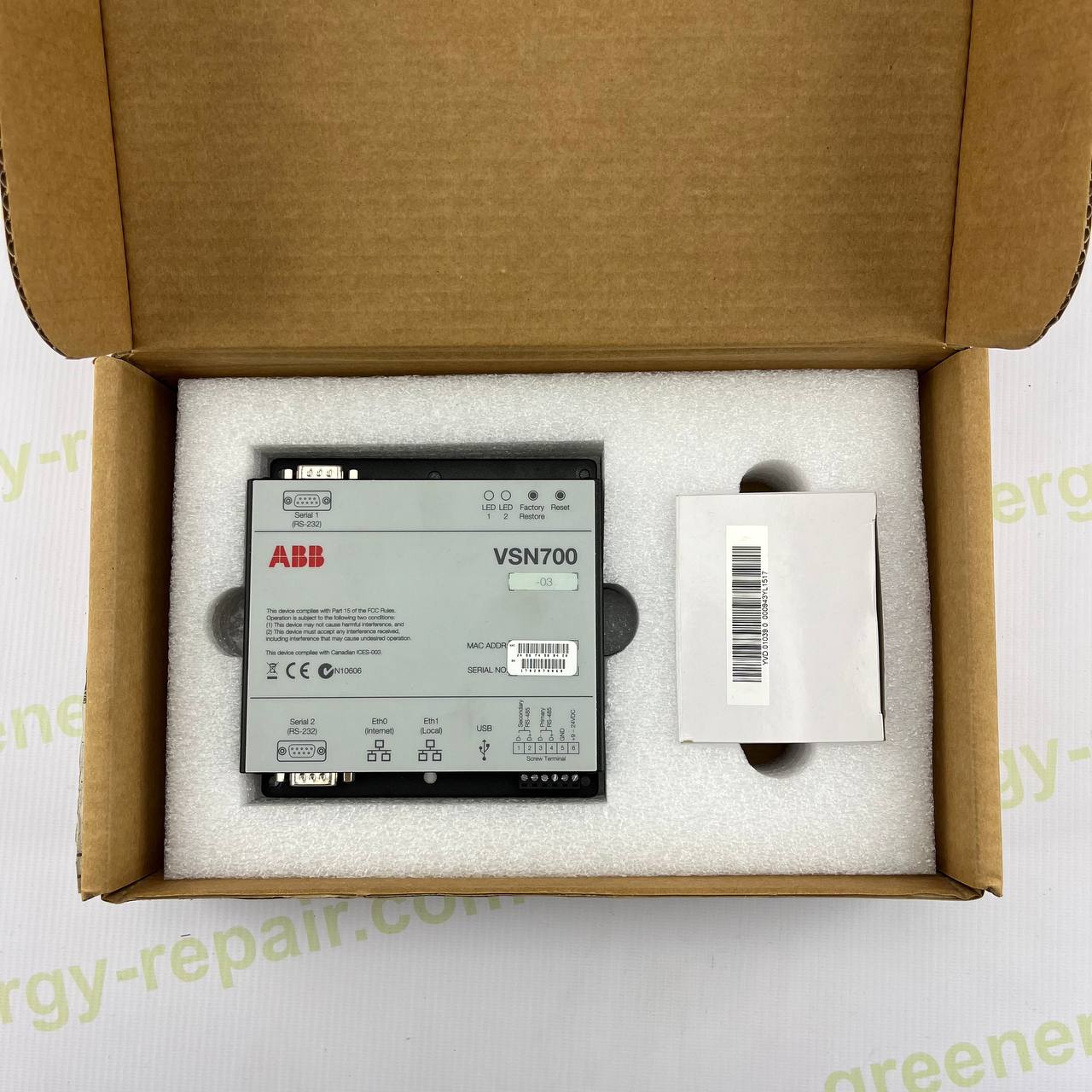 ABB VSN700-05-E0 Aurora Vision Controller | Smart PV Monitoring Gateway | Dual RS-232, Dual Ethernet, USB | 100–240V AC | Industrial-Grade Solar Data Logger