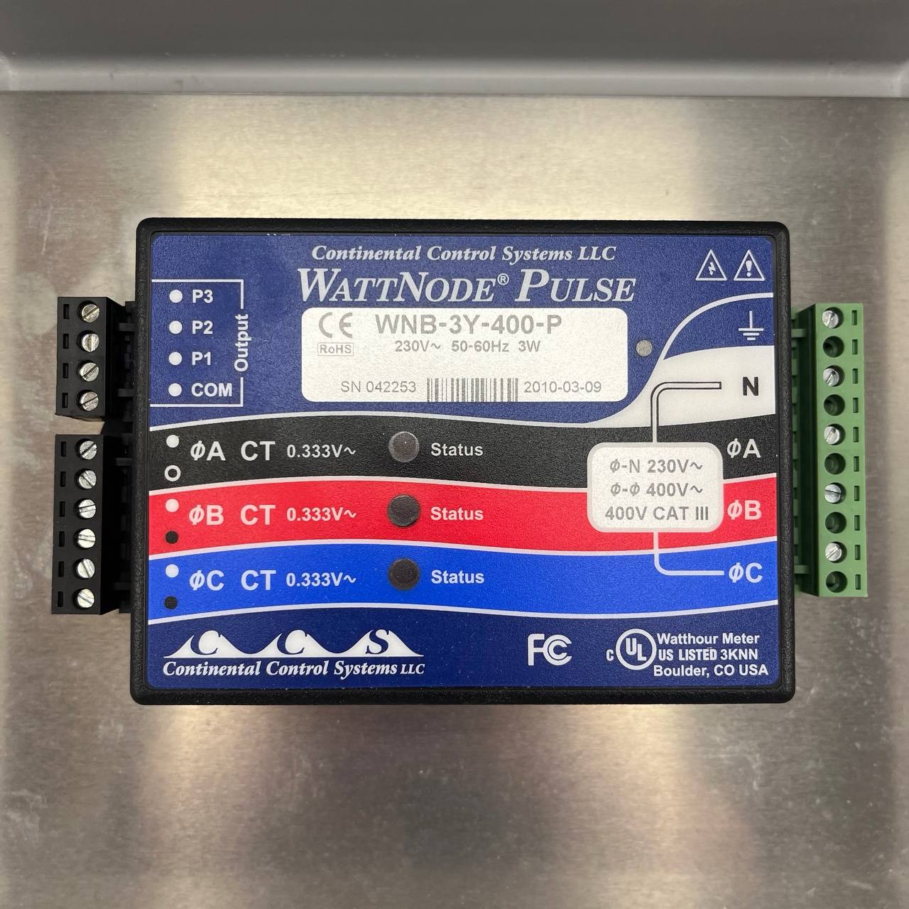 SunPower Consumption Monitoring Kit | Part No. 110967 | WNB-3Y-400-P WattNode Pulse