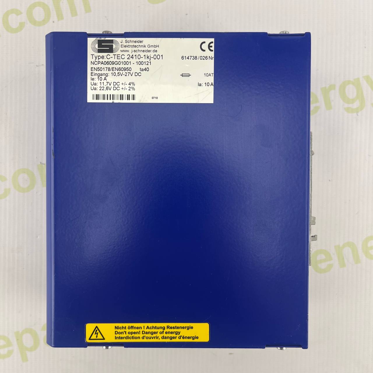 J. Schneider C-TEC 2410-1KJ-001 Buffer Power Supply Module | Made in Germany