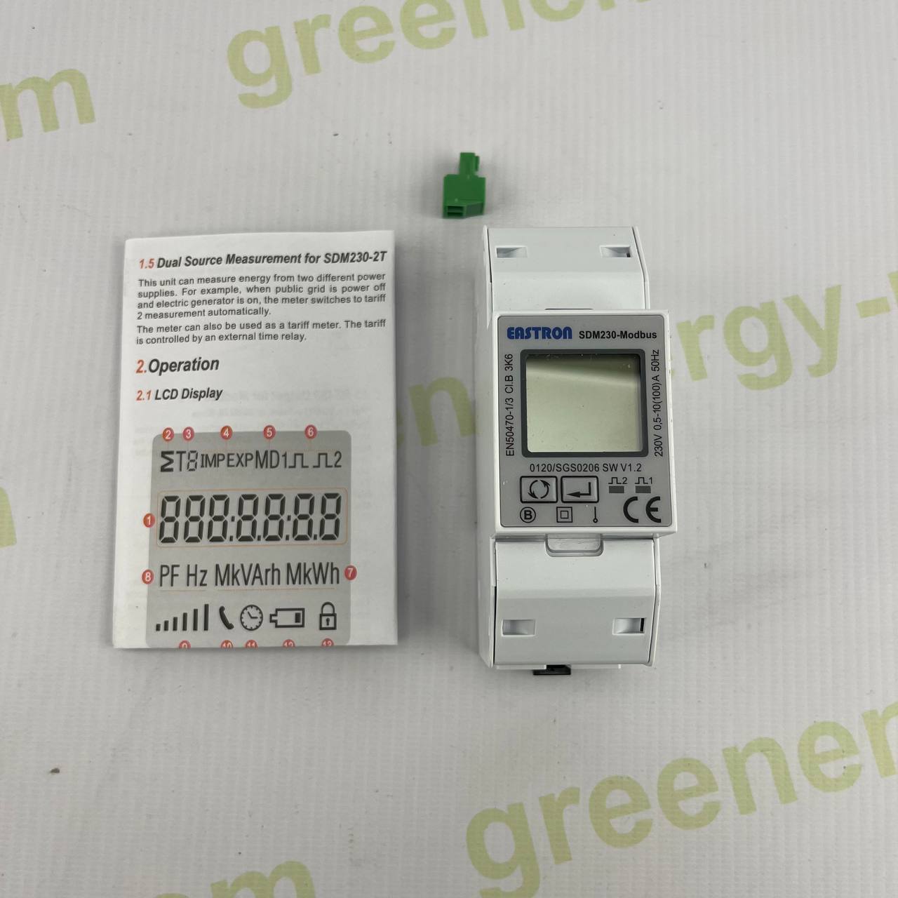 Eastron SDM230-Modbus-MID V2 | Contatore di energia monofase | RS485 Modbus | Certificato MID | Per sistemi Growatt e Solax