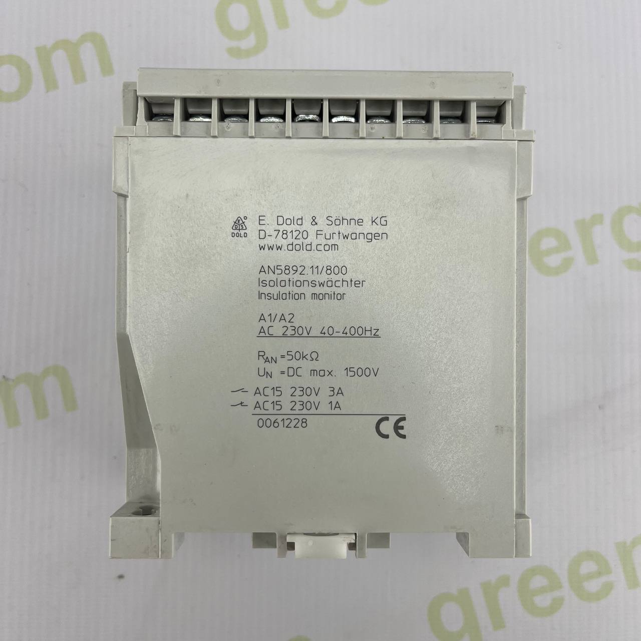 DOLD AN5892.11/800 Insulation Monitoring Relay | For AC/DC IT Systems | 230V AC
