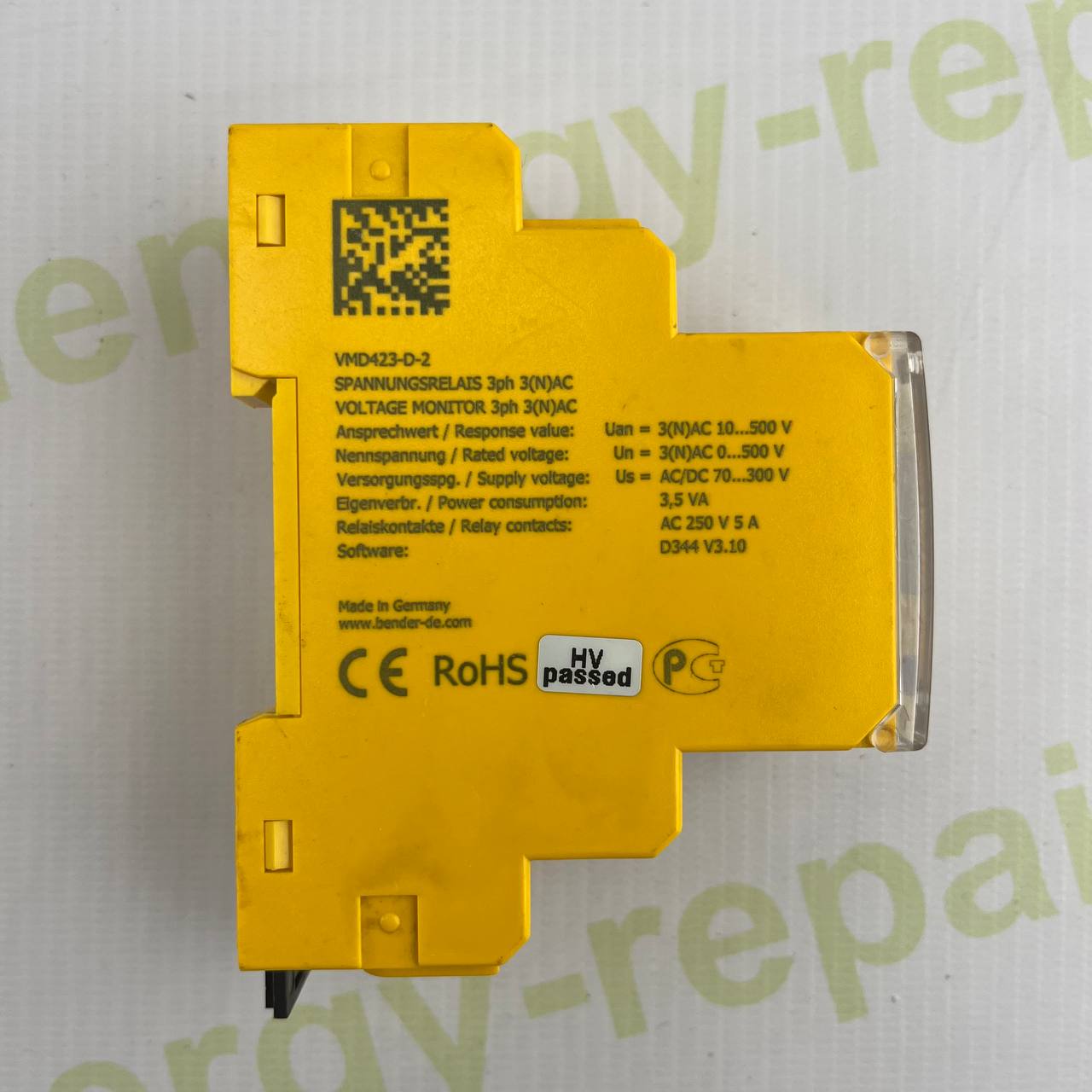 Bender VMD423-D-2 | 3-Phase Voltage Monitoring Relay | 10–500V | DIN Rail | Made in Germany