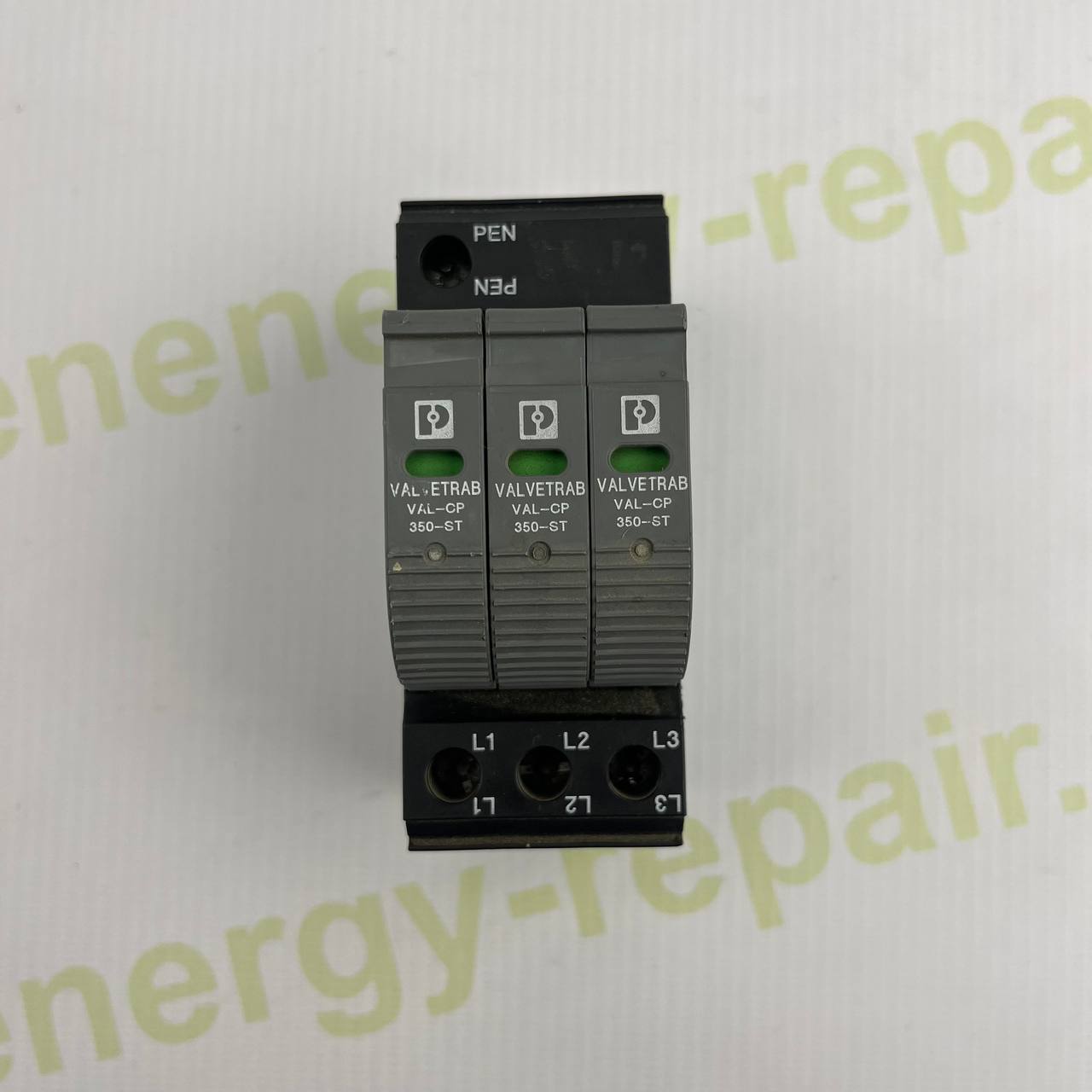 Phoenix Contact VAL-CP 350-ST | Type 2 Surge Protection Device | 3-Phase | 350V AC | 20kA | DIN Rail | Code 2859680
