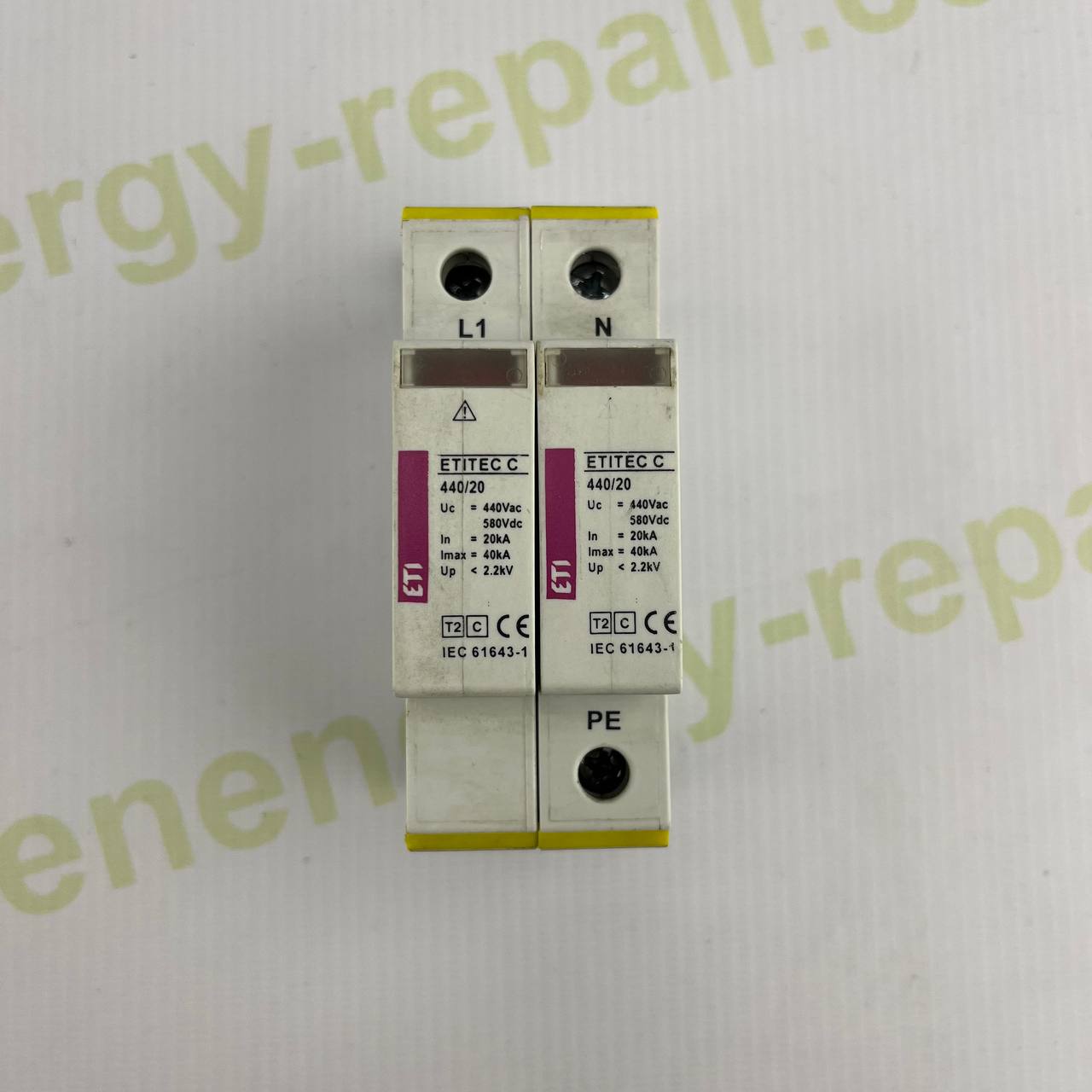 ETITEC C 440/20 | Type 2 Surge Protection Device (SPD) | 440V AC / 580V DC | 40kA Max | 2-Pole