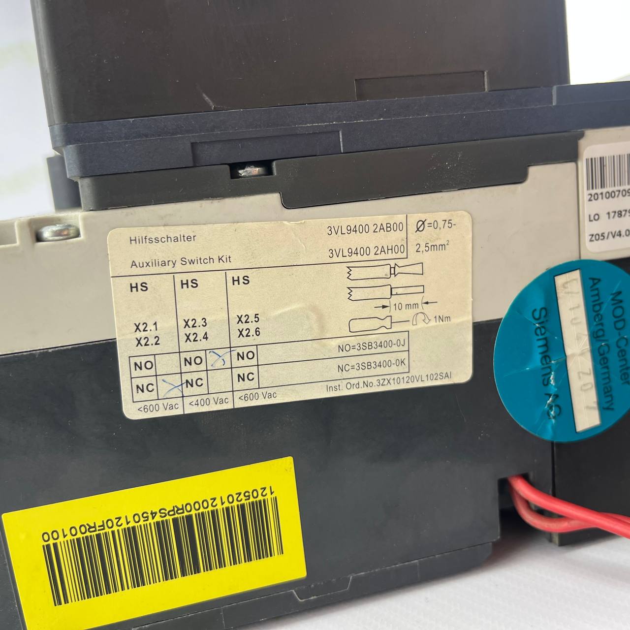 Siemens 3VL MCCB + ETU10M Electronic Trip Unit | 160A | Circuit Breaker |