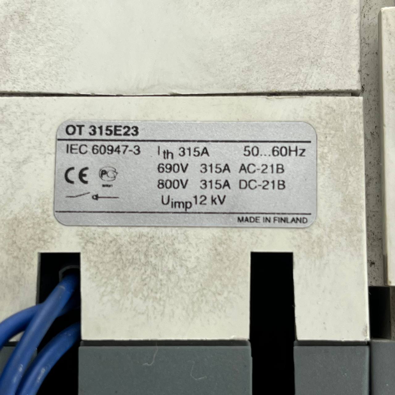 ABB OT315E23 Load Break Switch + Siemens 3VL9216-6SP30 MCCB | 315A | 690–800V