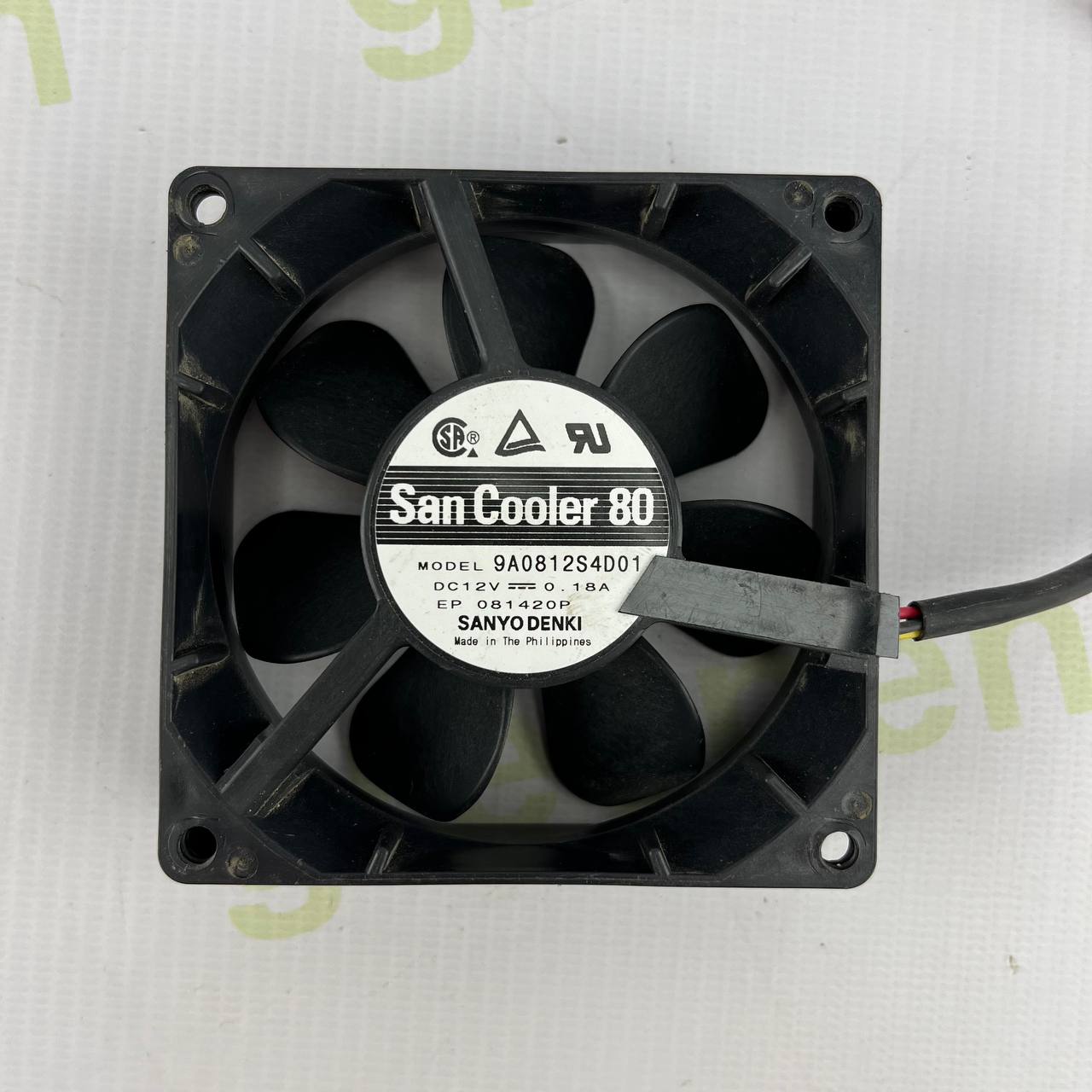 Sanyo Denki San Cooler 80 | 9A0812S4D01 | 80mm Cooling Fan | 12V DC | 0.18A