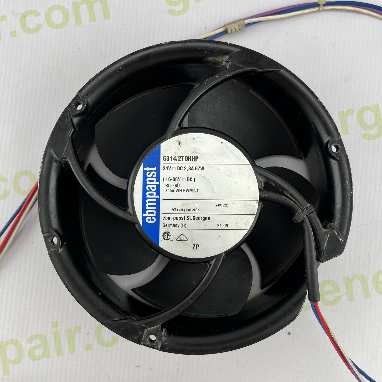 ebm-papst 6314/2TDHHP High-Performance DC Axial Fan | 24V DC | 67W