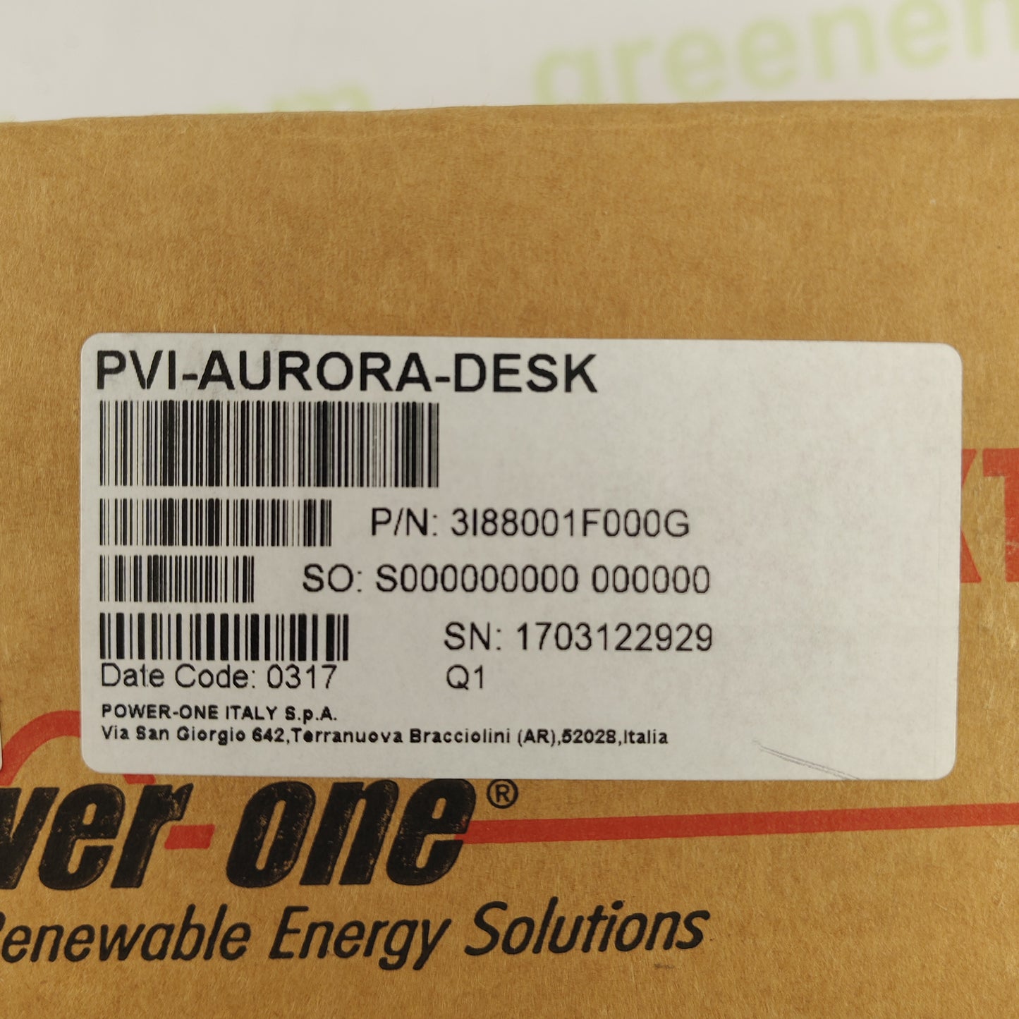 Power-One PVI-DESKTOP-IT-EGP | Part No. 3188001F000G | Original Service Module
