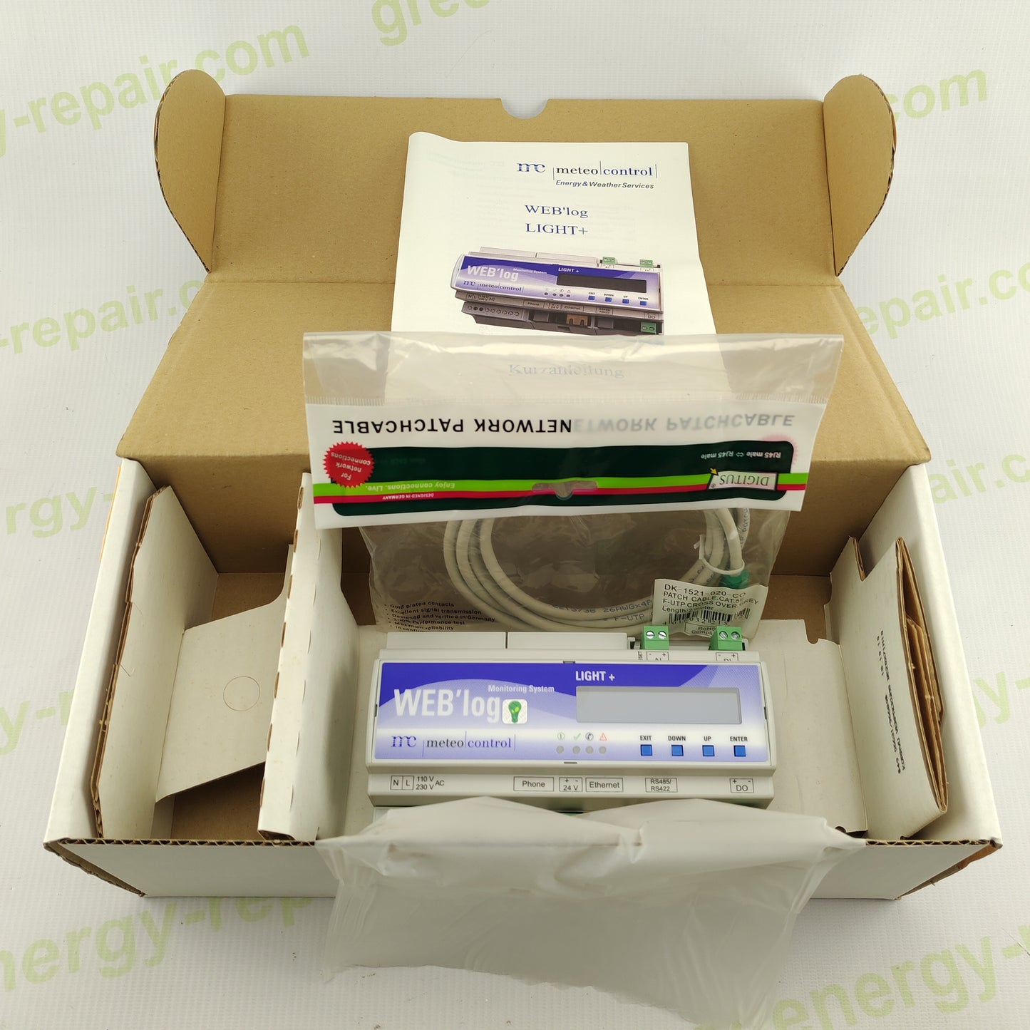 METEO CONTROL LIGHT+ 421.119 ETHERNEL DSL 300668 WEB'LOG MONITORING SYSTEM