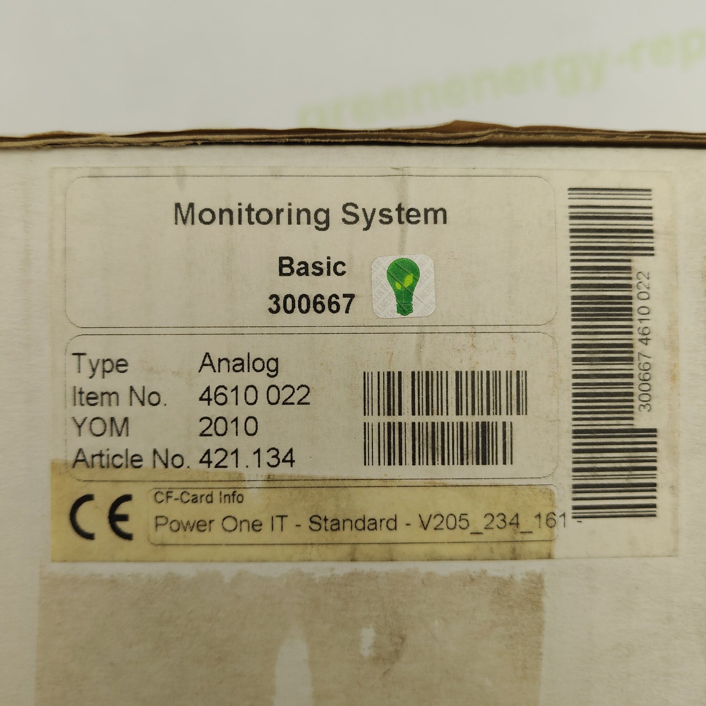 Monitoring System Basic. Easy Control. Power-One. Aurora 421.134 | Analog | Item No. 300667 4610 022