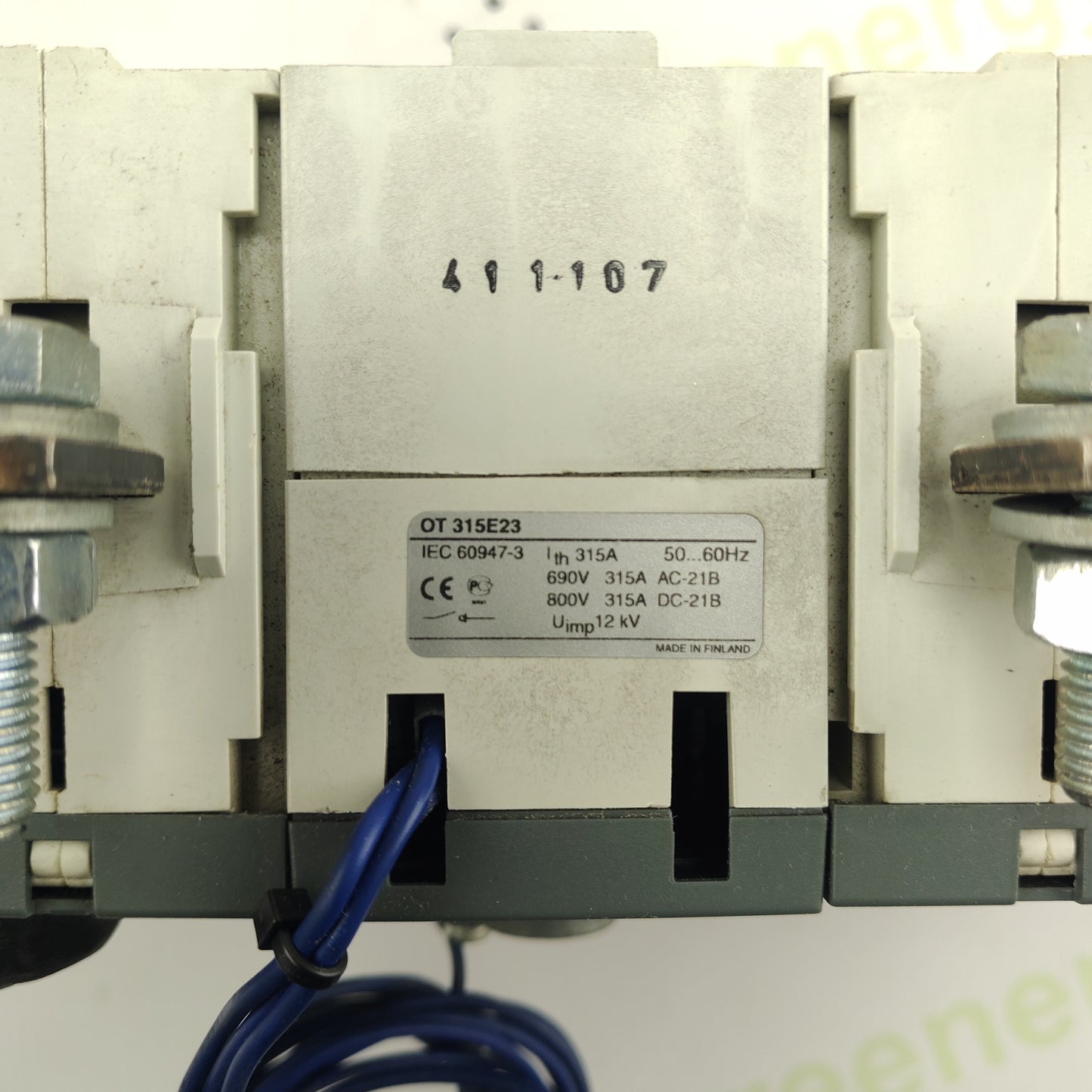 ABB OT315E23 | 315A 3-Pole Switch Disconnector | 690V AC / 800V DC | IEC 60947-3 | Made in Finland