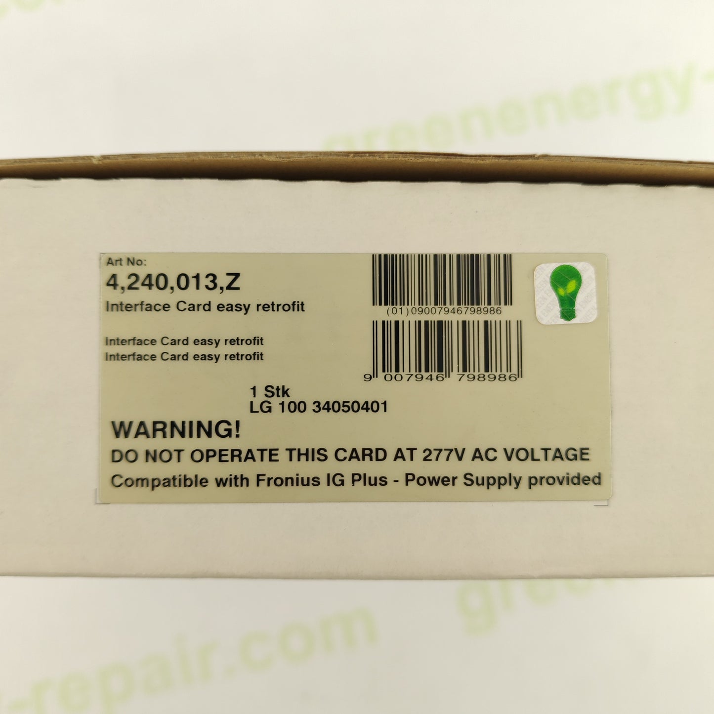 Fronius Interface Card Easy | Part No. 4,240,013,Z | Retrofit Communication Module for IG Plus Inverters | RS-232