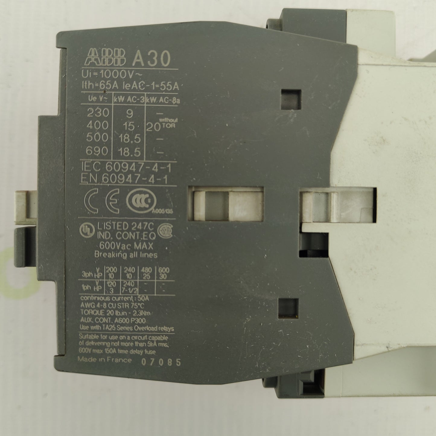 ABB A30-30-10 Contactor | 3-Phase | Made in France