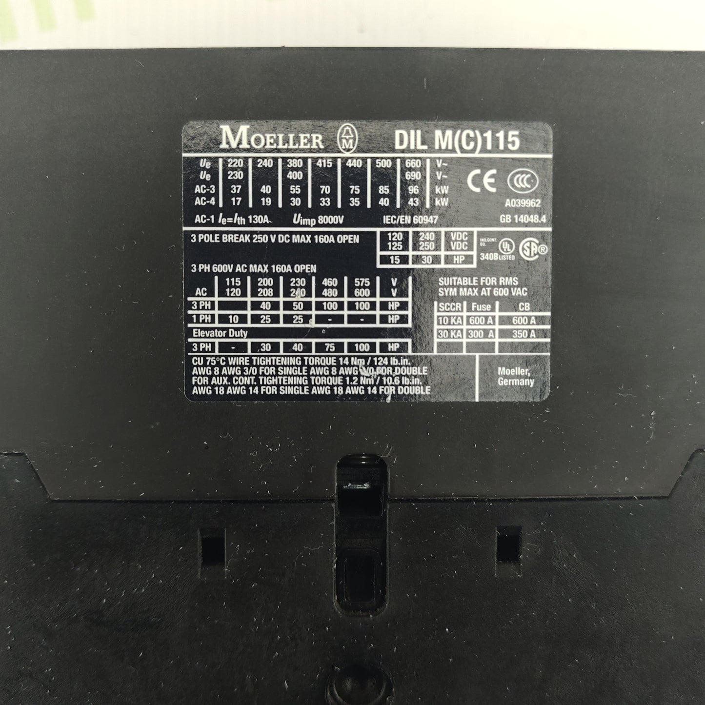 Ключ Moeller DIL M115 за инвертор Fimer R800