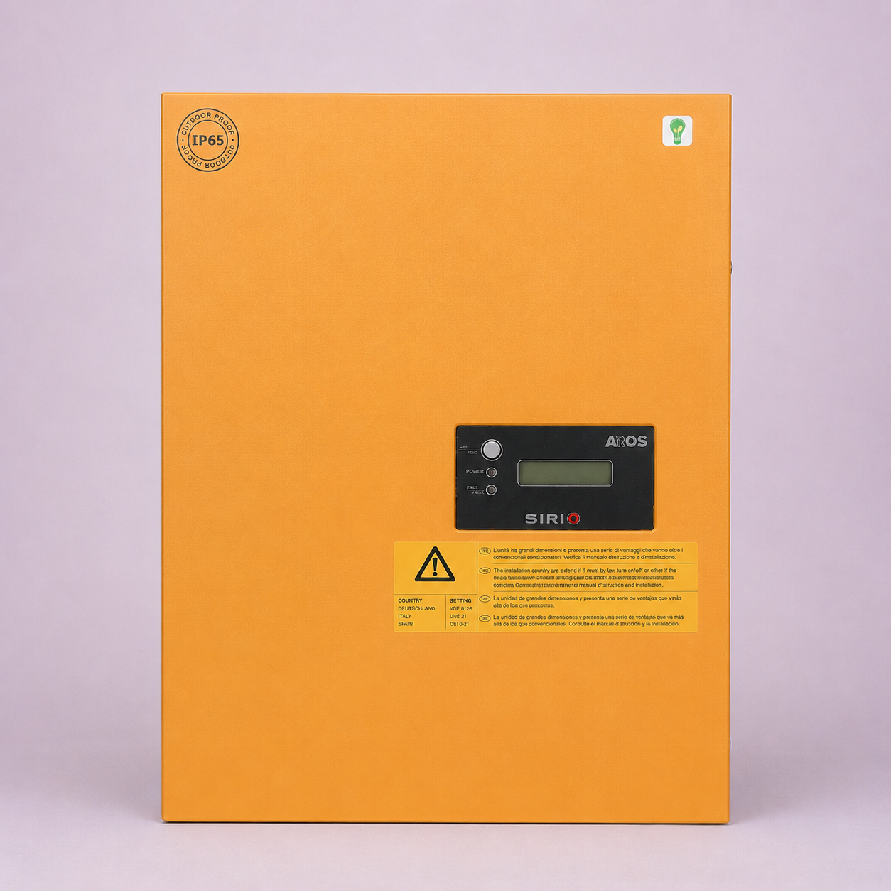 AROS SIRIO 6000P X 6 kW Single-Phase On-Grid Photovoltaic Inverter MPPT 230 V IP65 – P/N 6PHV6K03XA
