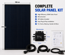 Complete Solar Panel Kit with Microinverter|350W Solar Panel System Plug & Play