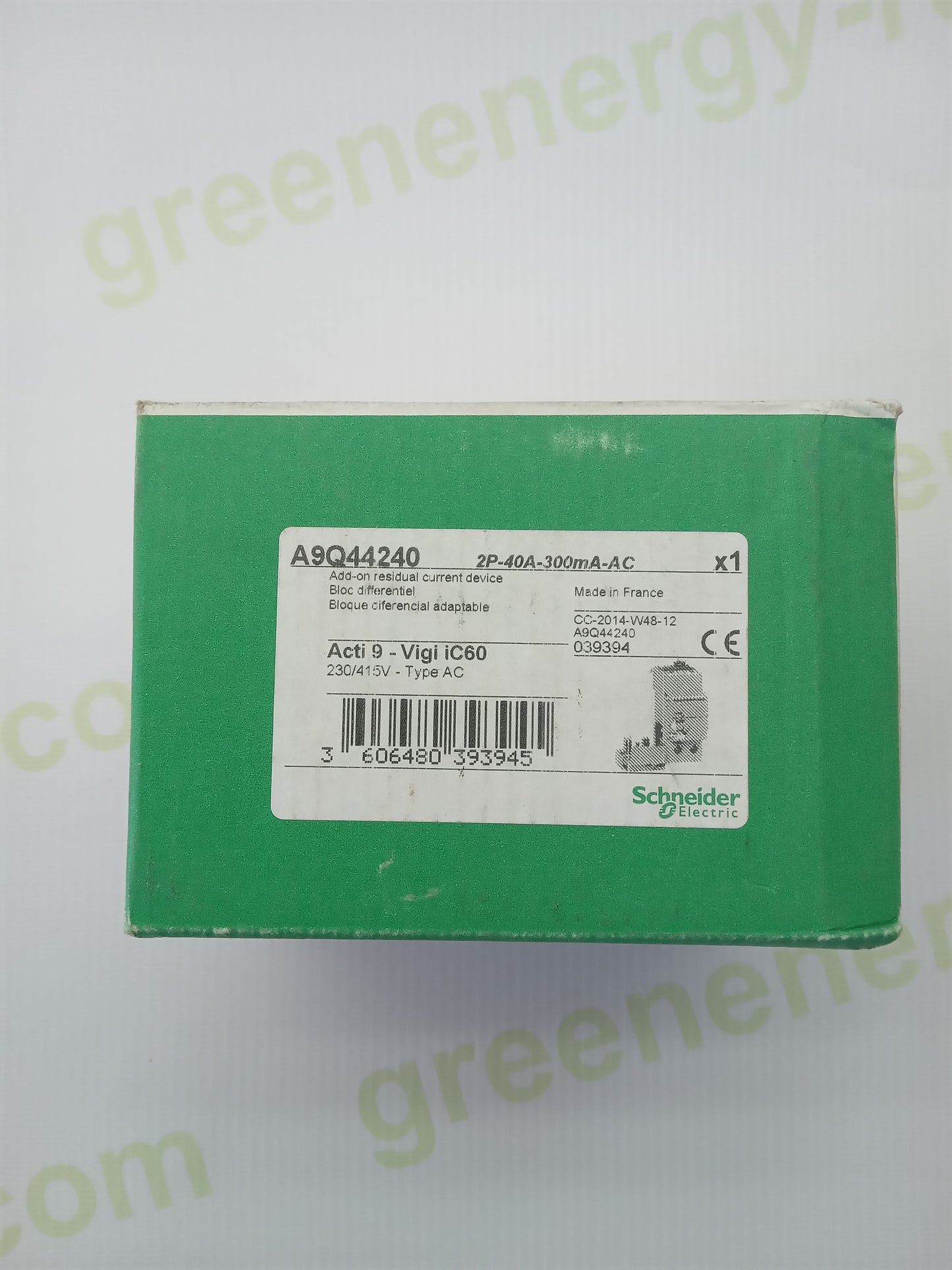 Schneider Electric A9Q44240 Vigi iC60 RCD Block 2P 40A 300mA AC