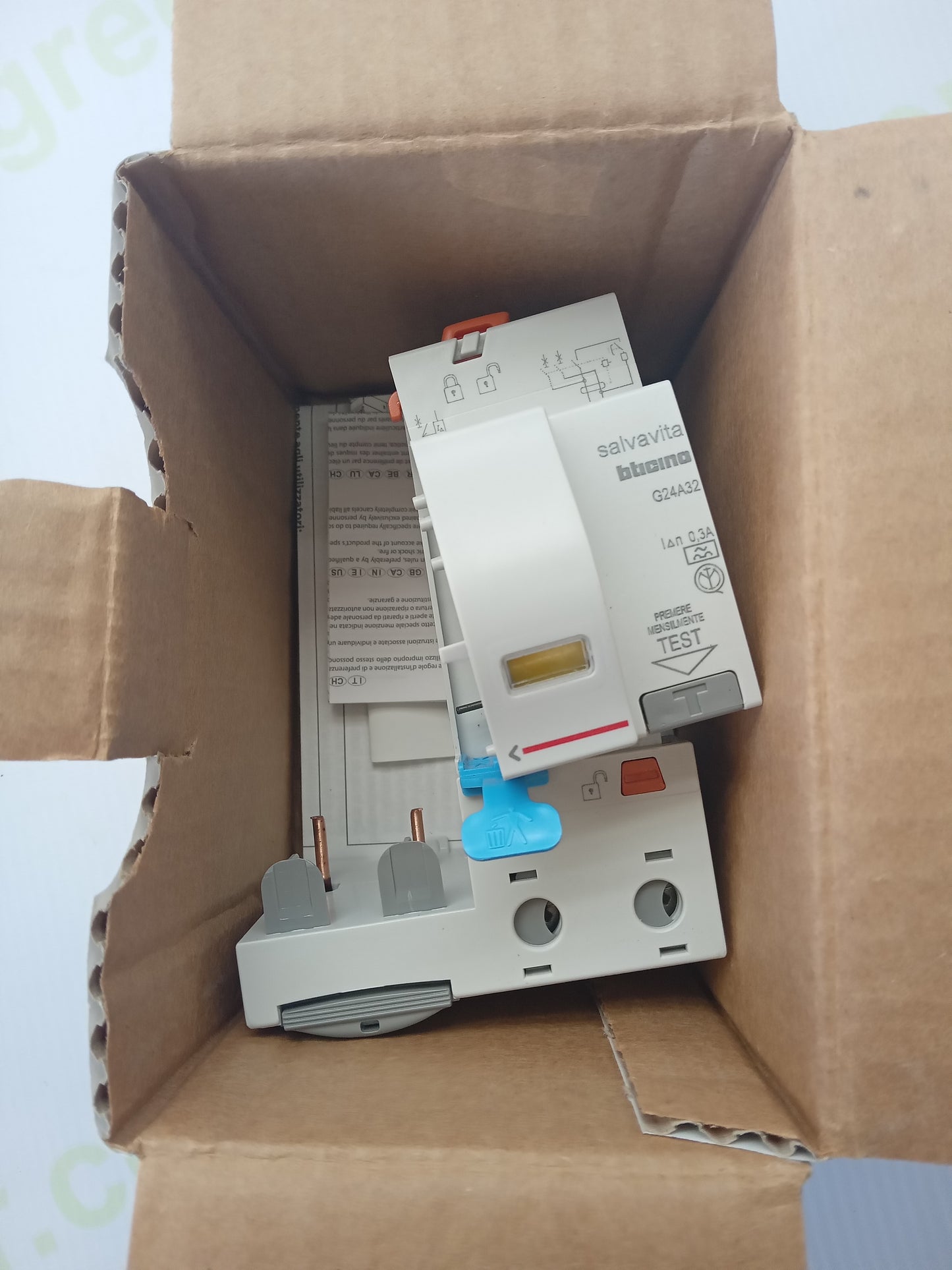 BTicino G24A32 Residual Current Module 2P 32A 300mA Type A DIN